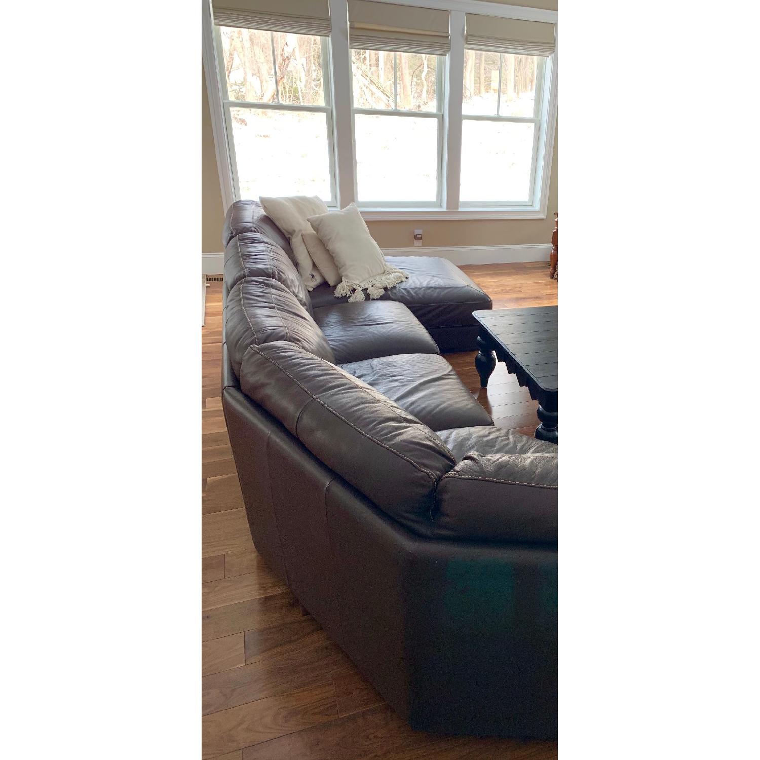 Natuzzi 5-Piece Leather Sectional Sofa - image-7