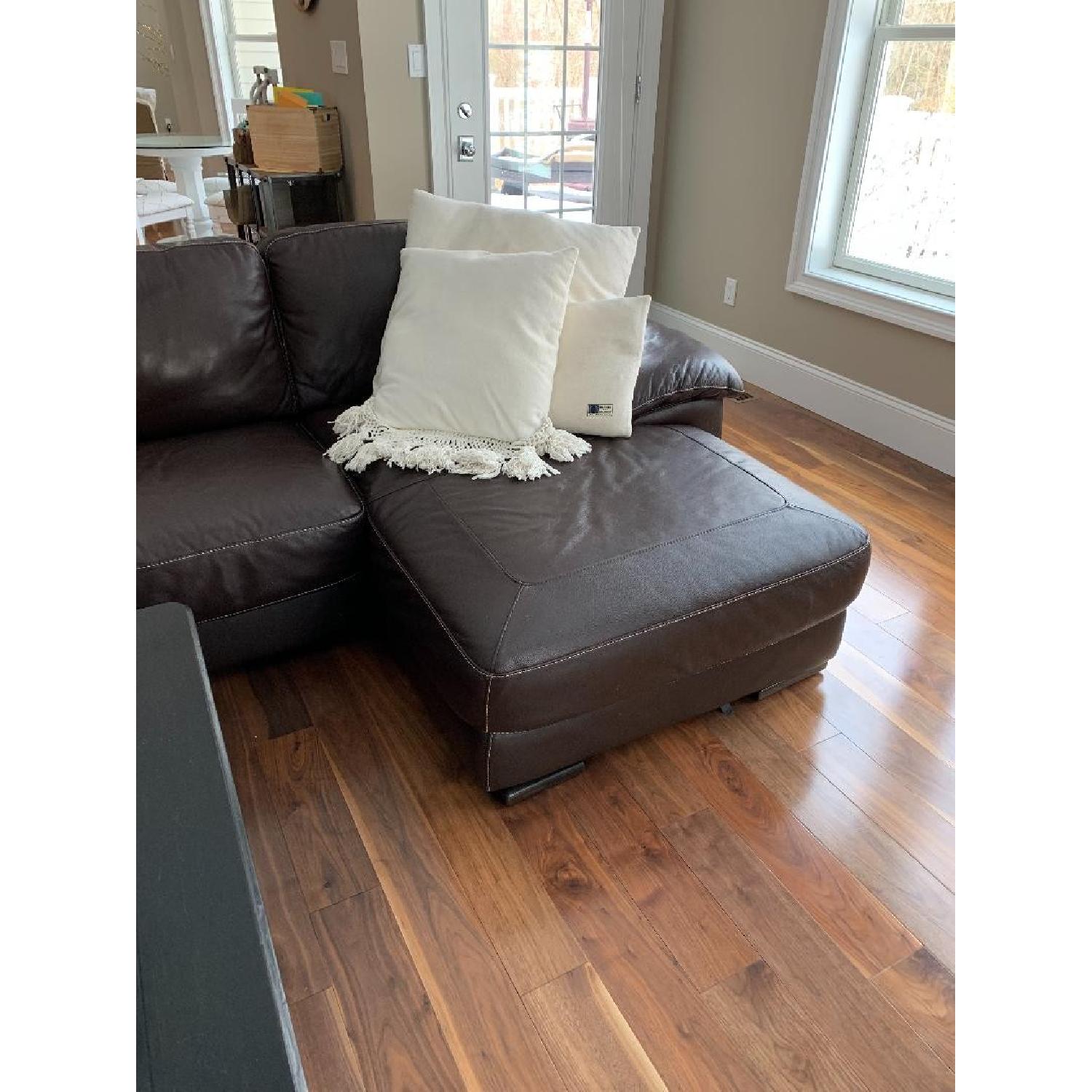 Natuzzi 5Piece Leather Sectional Sofa AptDeco