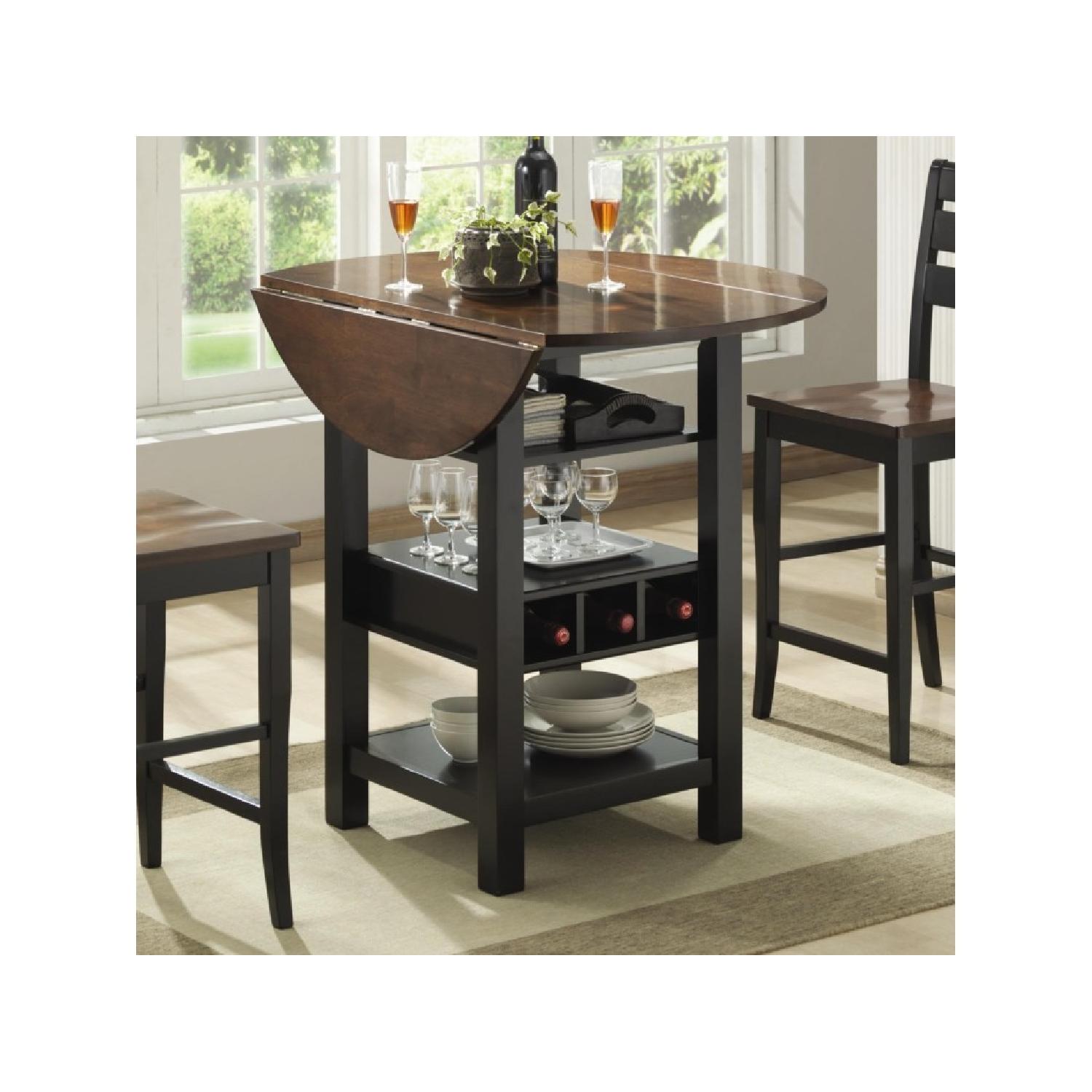 Bernard Ridgewood Drop Leaf Pub Table w/ 2 Stools - image-1