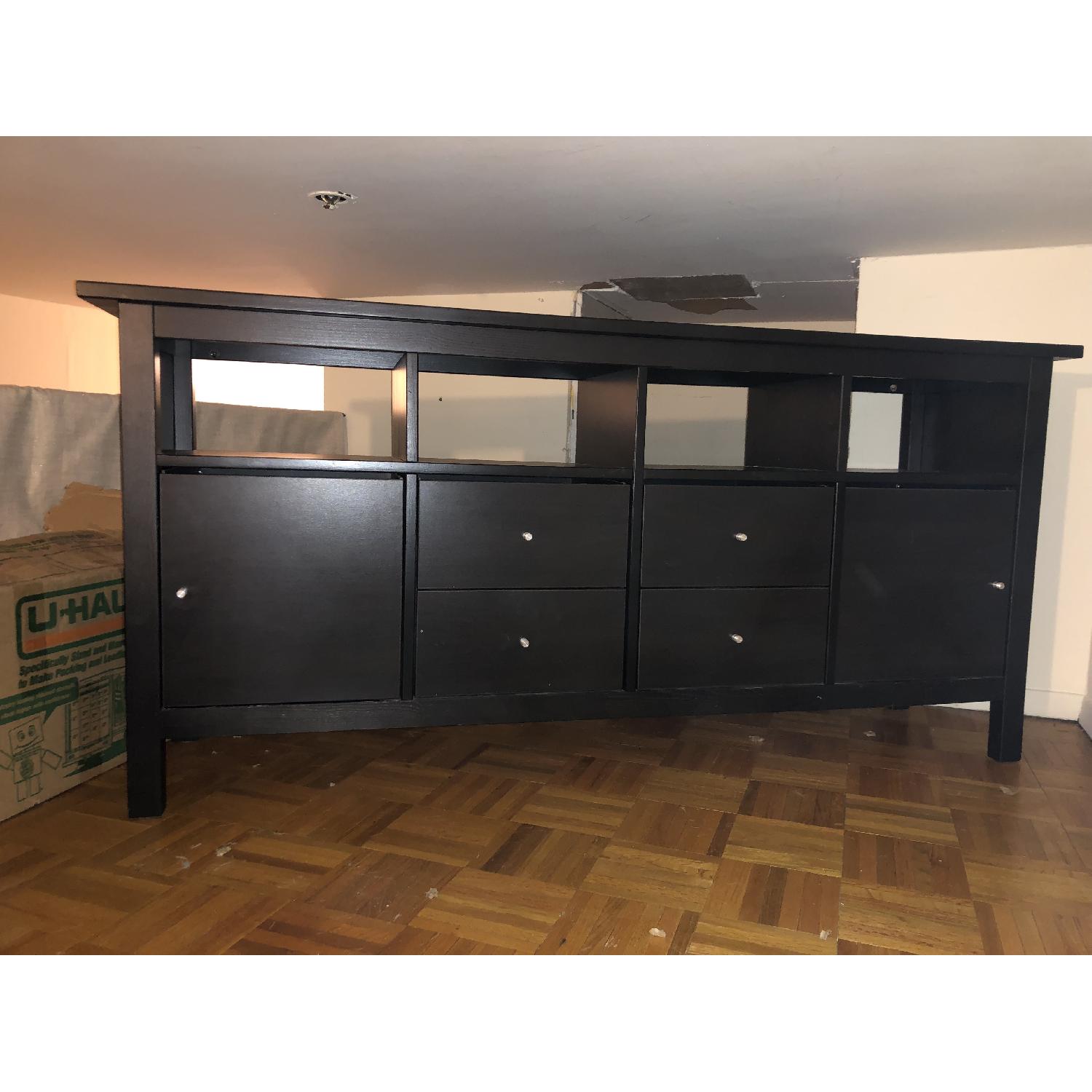 Ikea Hemnes Black/Brown TV Stand - image-1