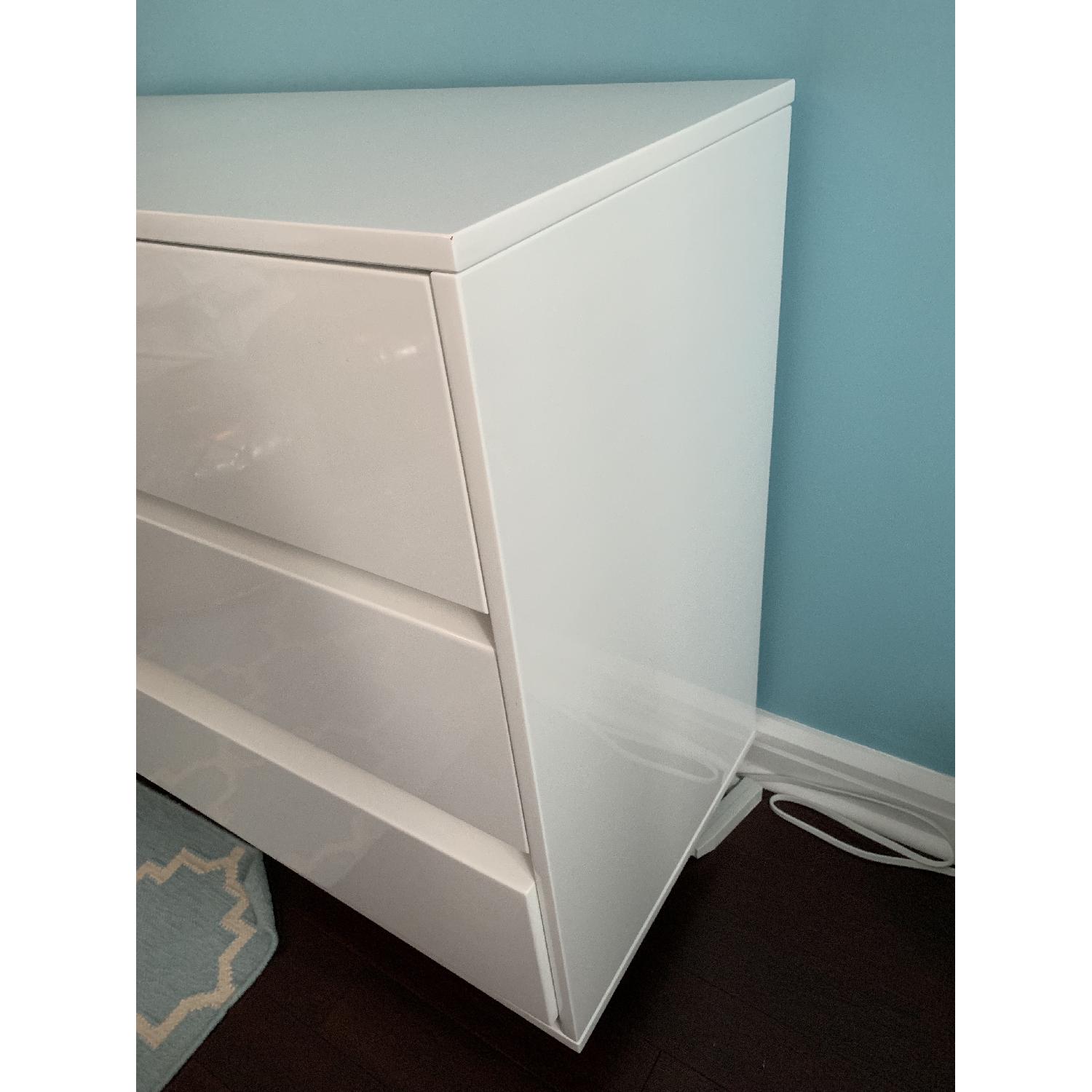 CB2 White Lacquer 3 Drawer Dresser - image-4