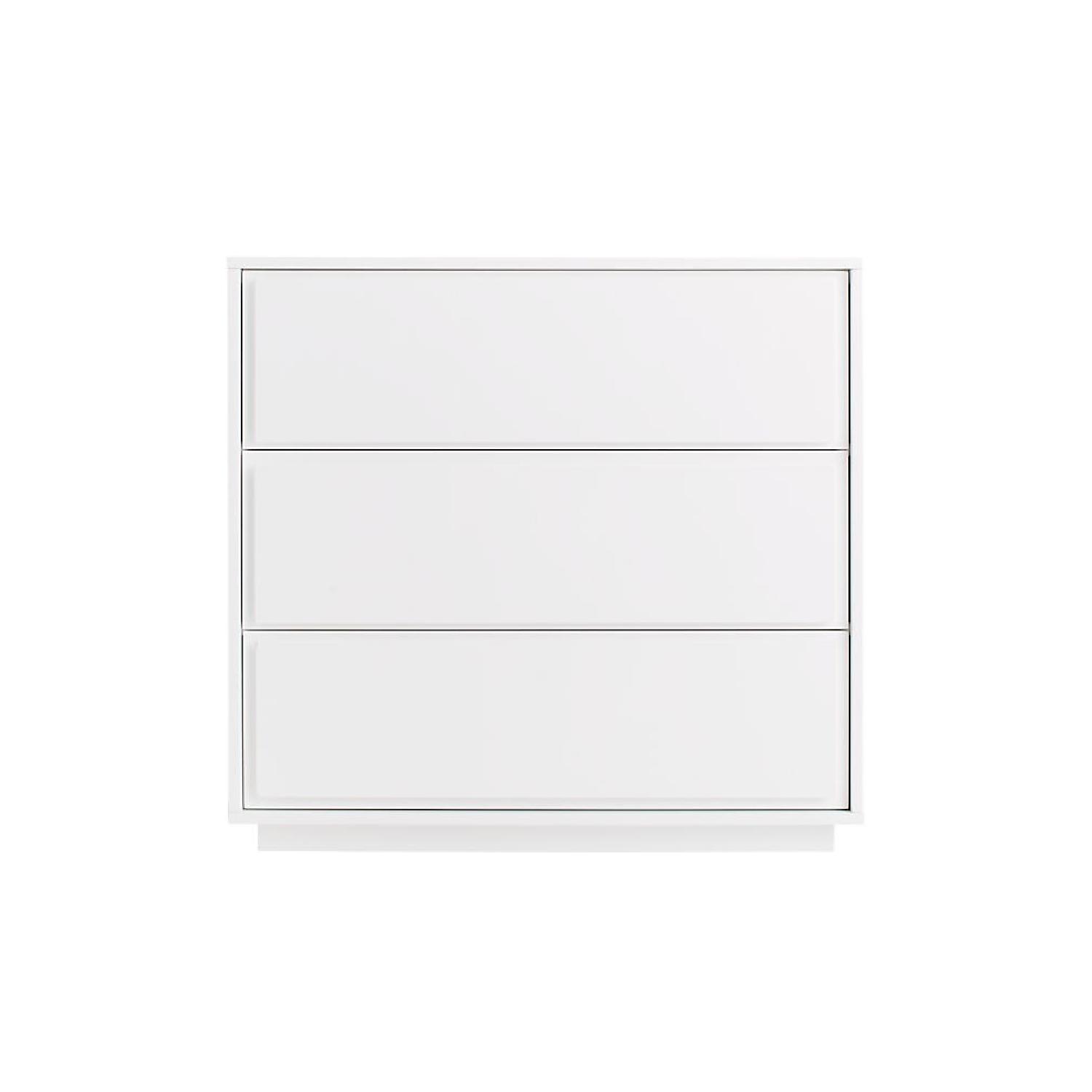 CB2 White Lacquer 3 Drawer Dresser - image-0