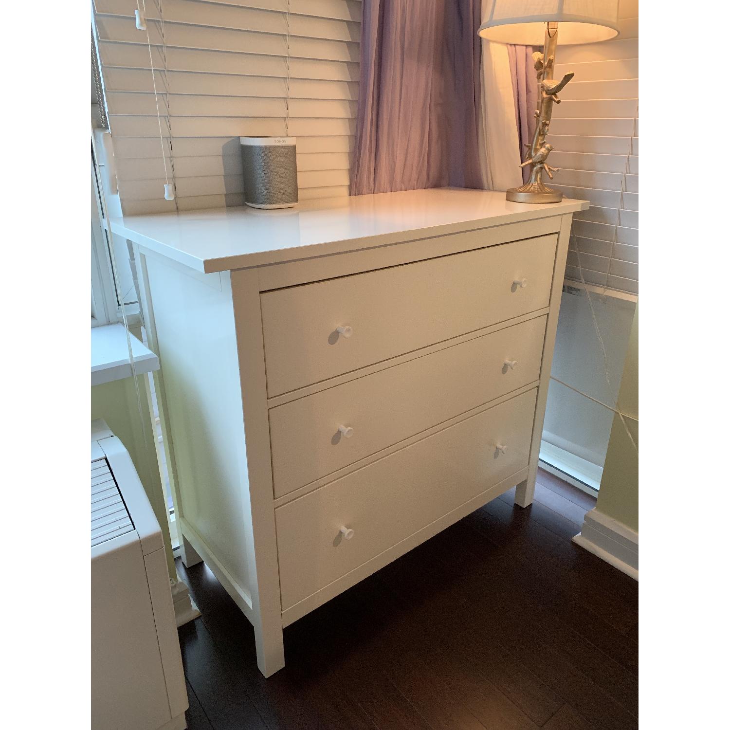 White 3-Drawer Wood Dresser - image-1