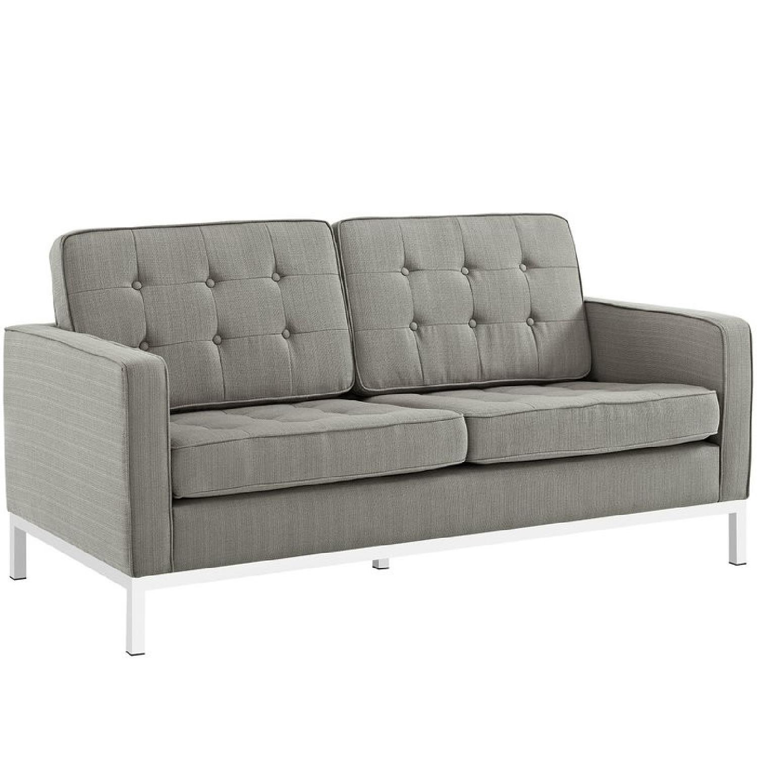 Orren Ellis Gayatri Light Gray Loveseat - image-1