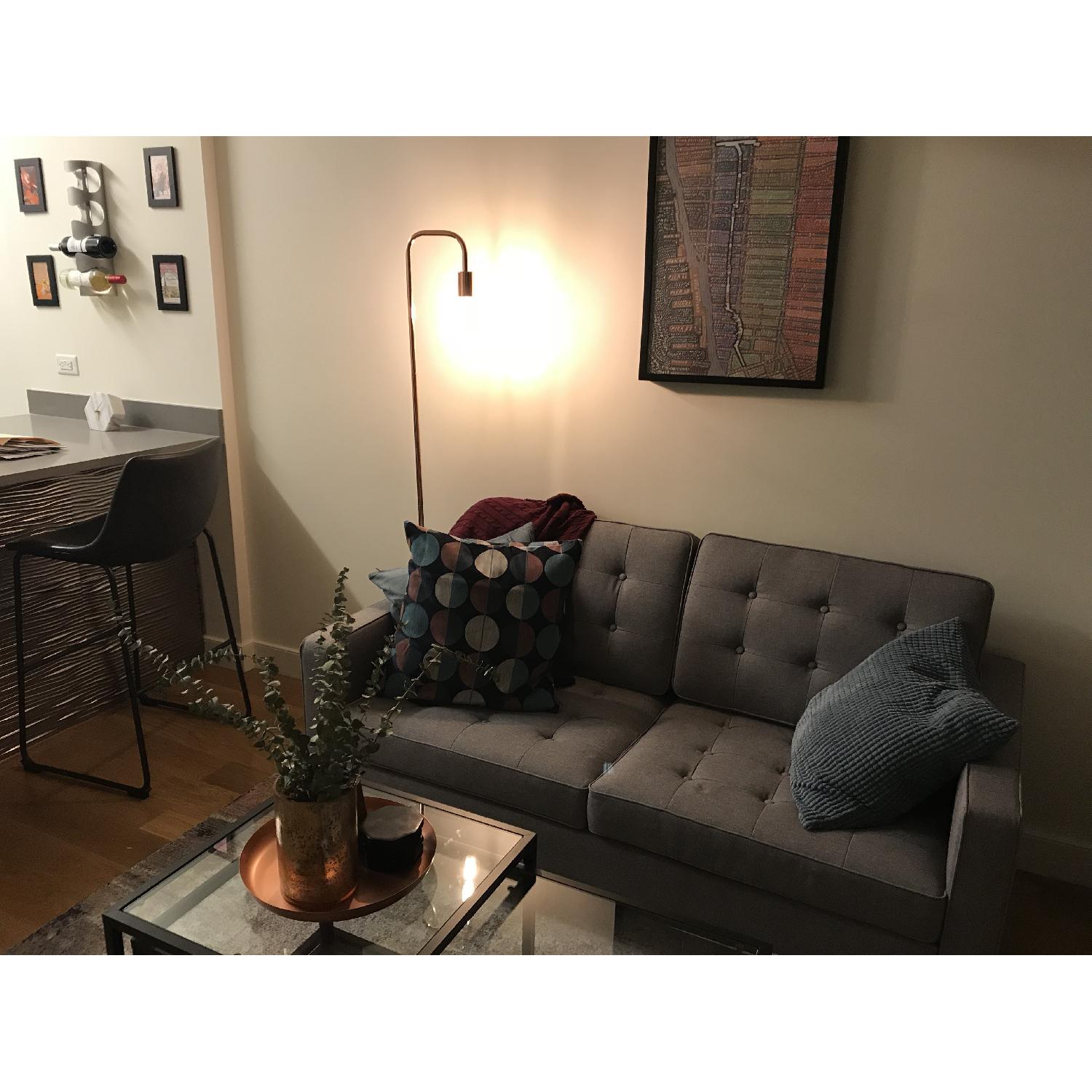 Orren Ellis Gayatri Light Gray Loveseat - image-3