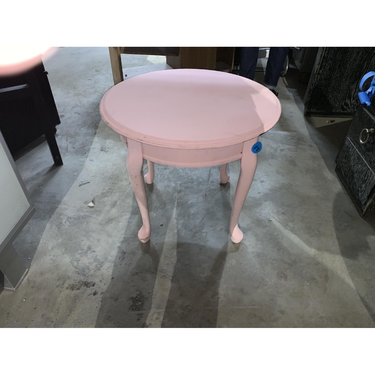 Antique Solid Wood Side Table - image-1