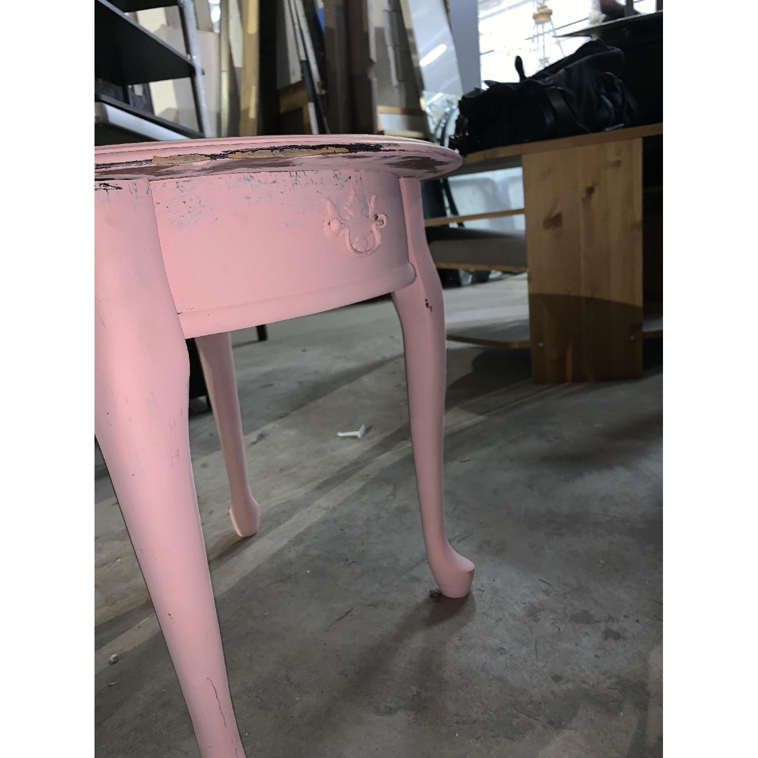 Antique Solid Wood Side Table - image-2