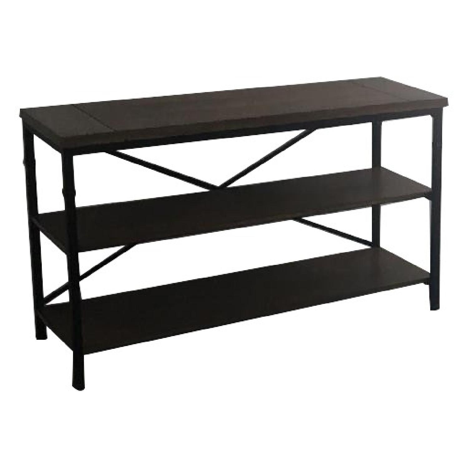 Industrial Design TV Stand w/ Open Shelves AptDeco