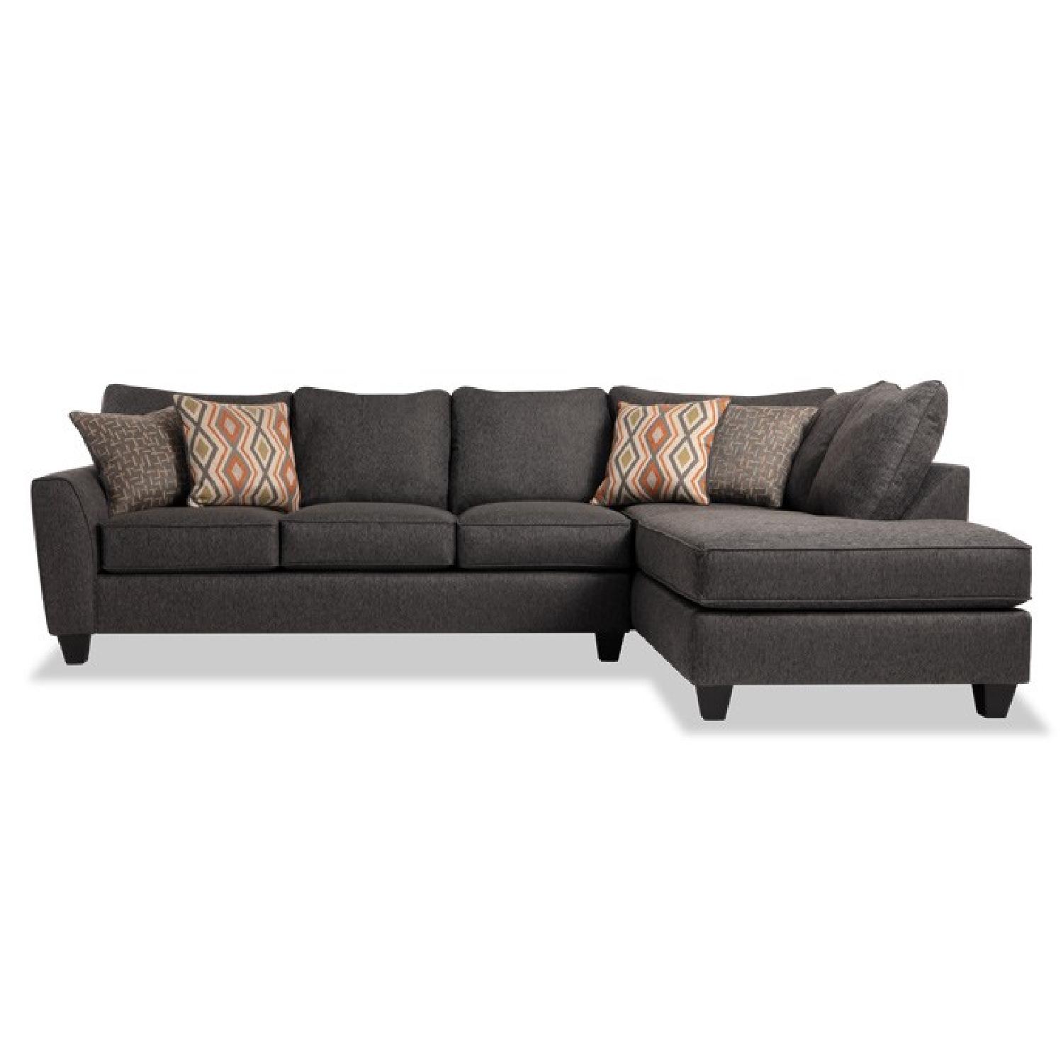 Bob's Capri 3 Piece Brown Sectional Sofa AptDeco