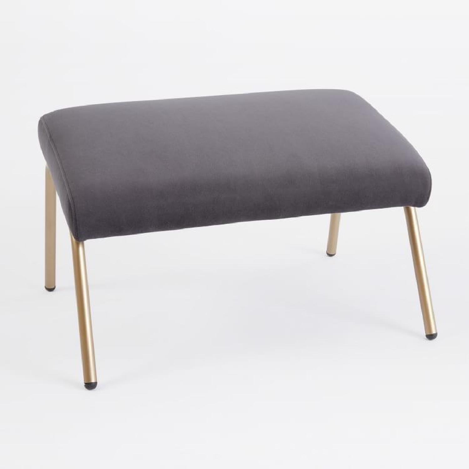 West Elm Highback Loren Armchair & Ottoman - image-3