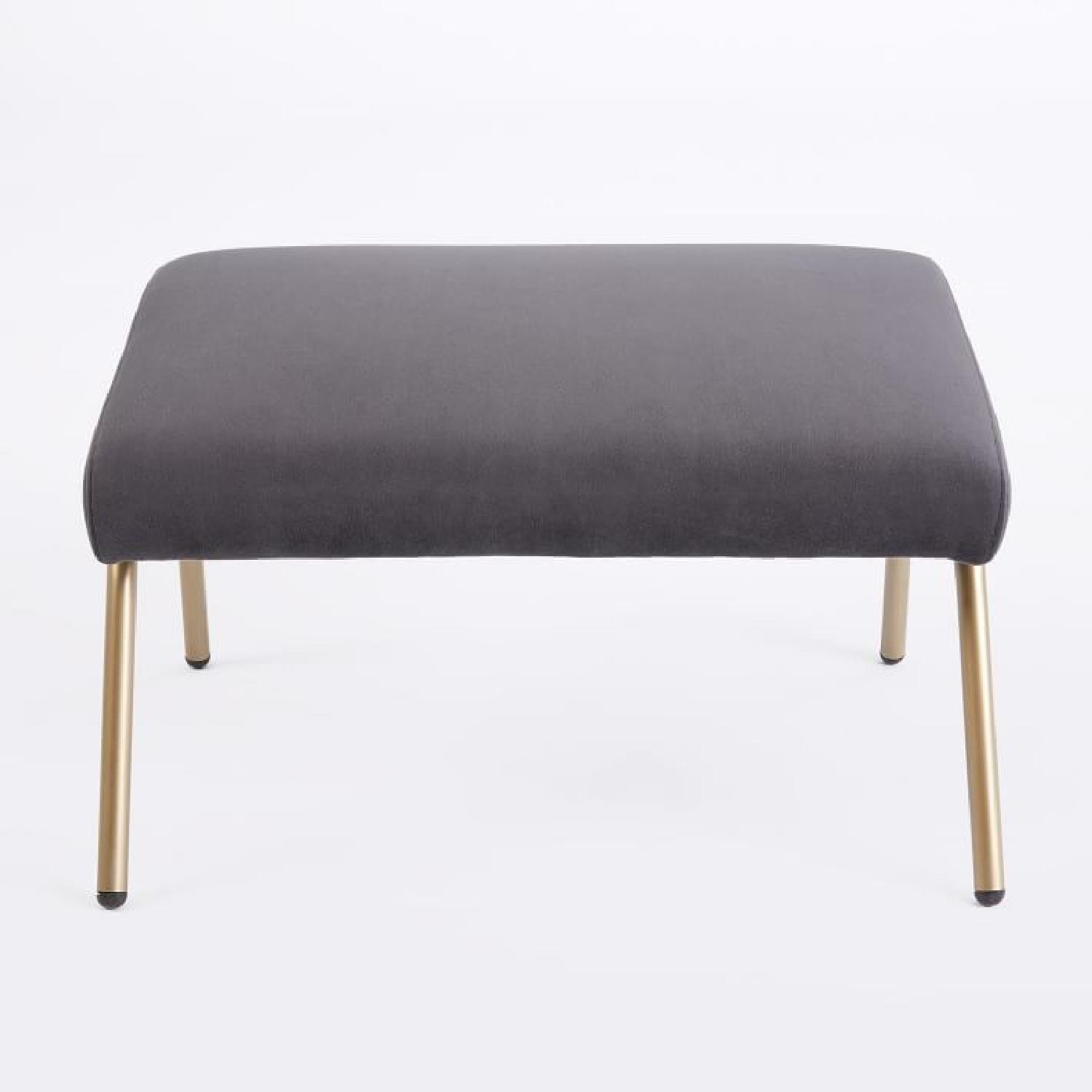 West Elm Highback Loren Armchair & Ottoman - image-4