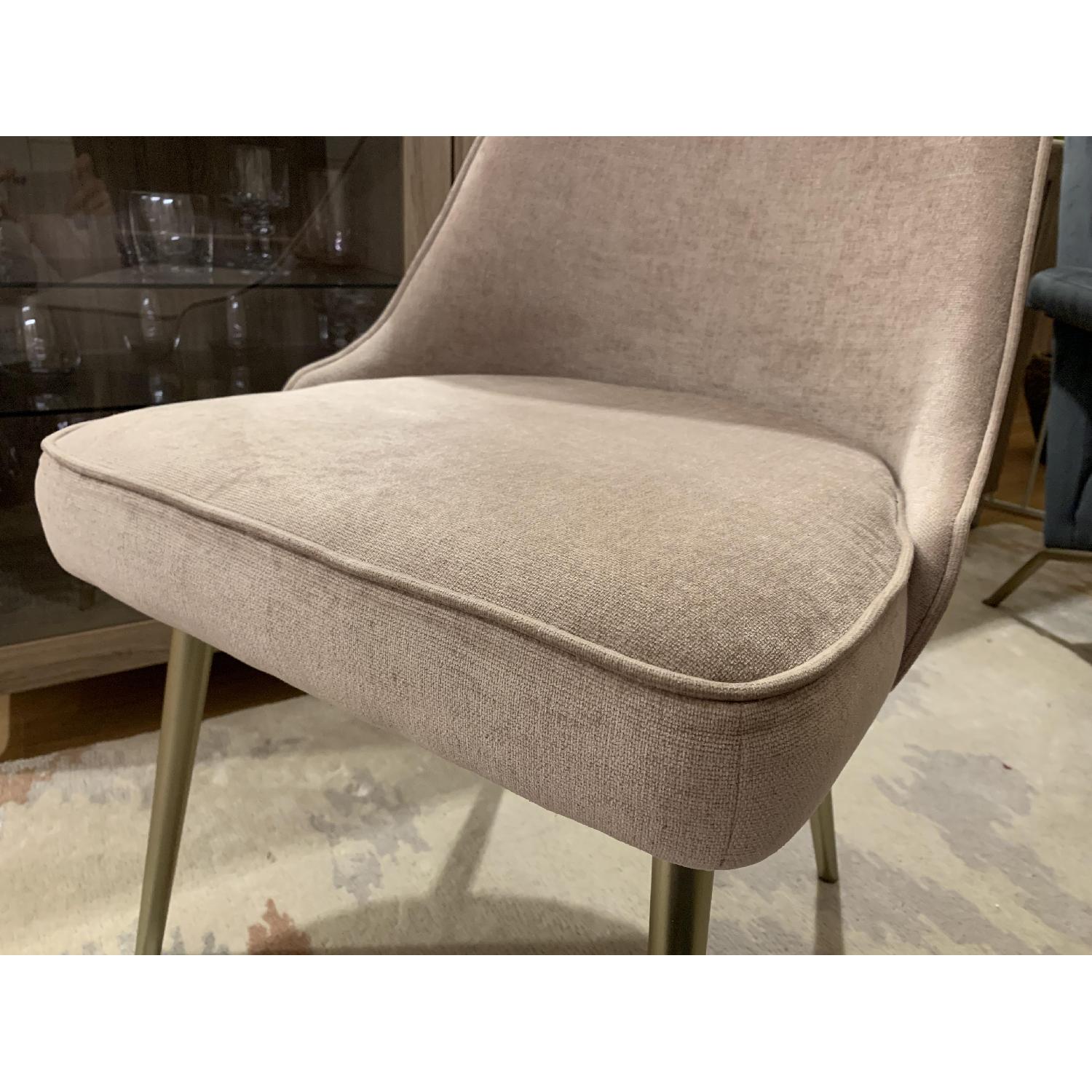 West Elm Mid-Century Upholstered Dining Chairs in Dusty Pink - image-2