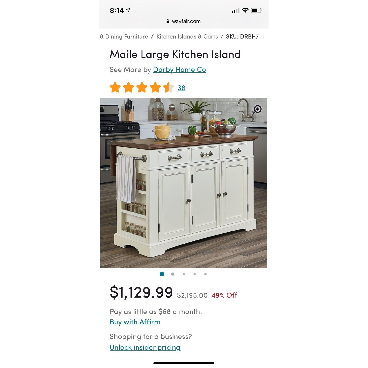 Darby Home Co. Large Kitchen Island - image-6