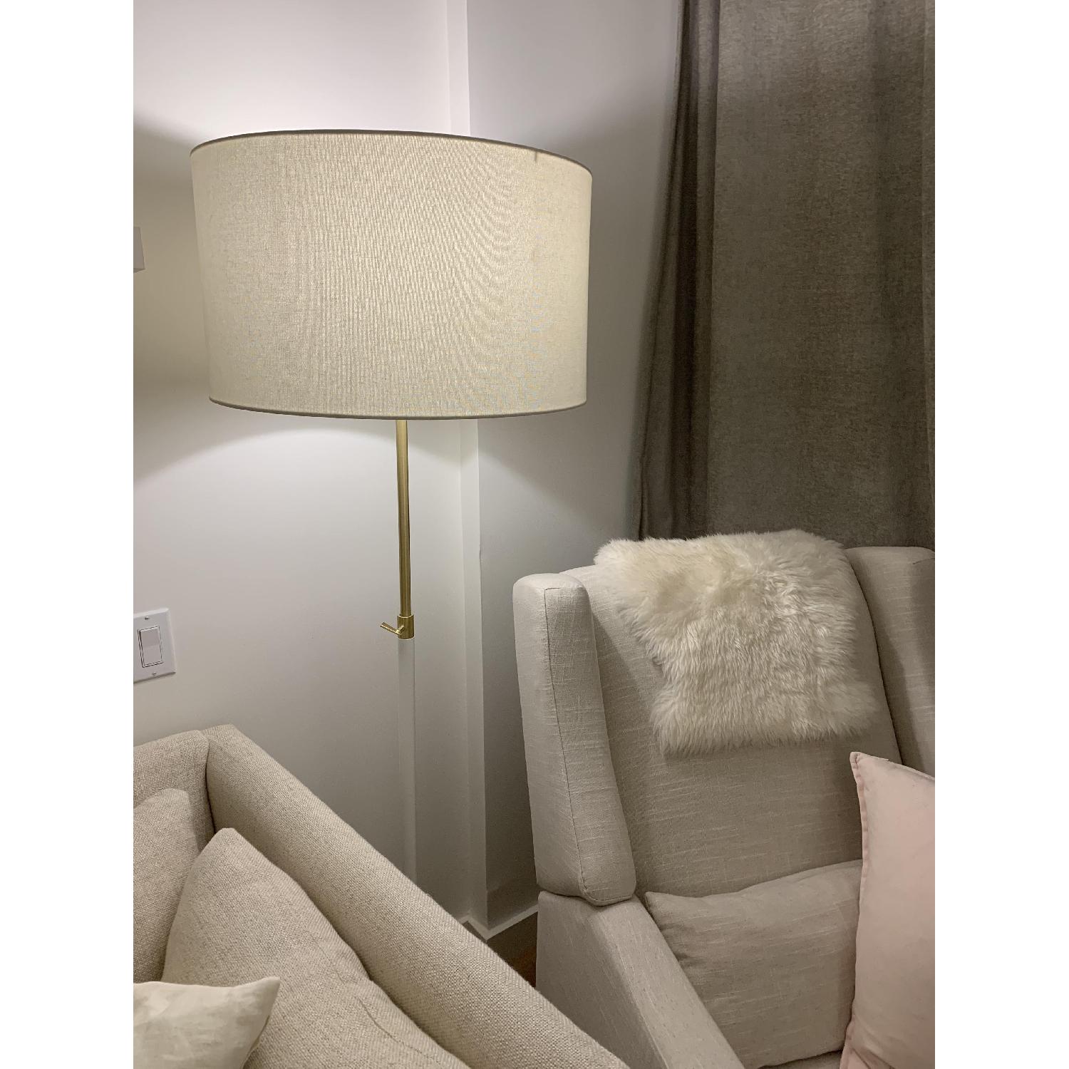 West Elm Adjustable Telescoping Floor Lamp in White Gold - image-4