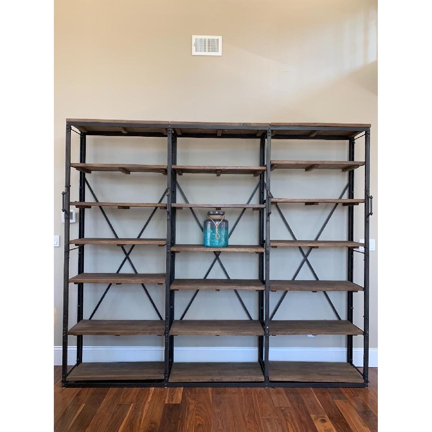 Restoration Hardware French Library Triple Shelving Unit - image-4