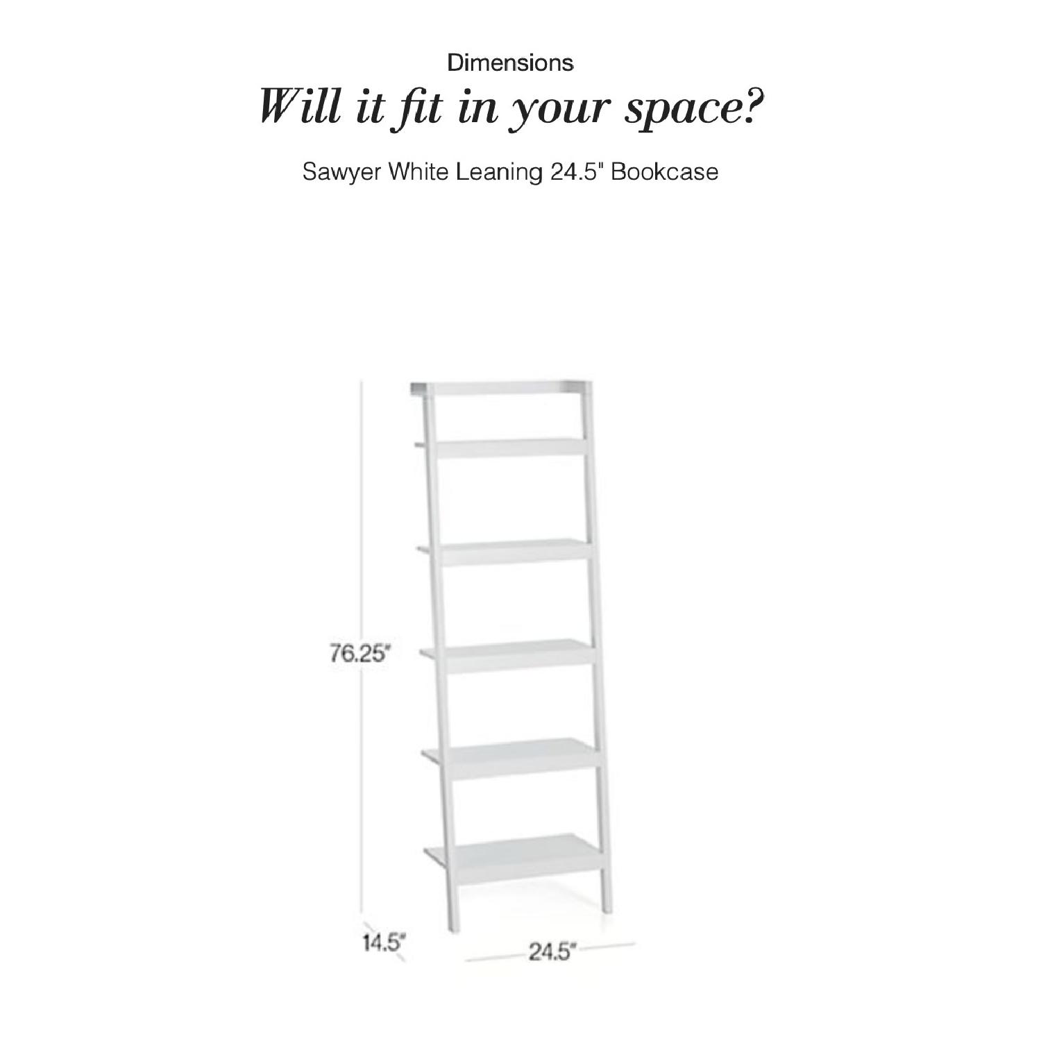 Crate & Barrel Leaning Bookcase - image-5