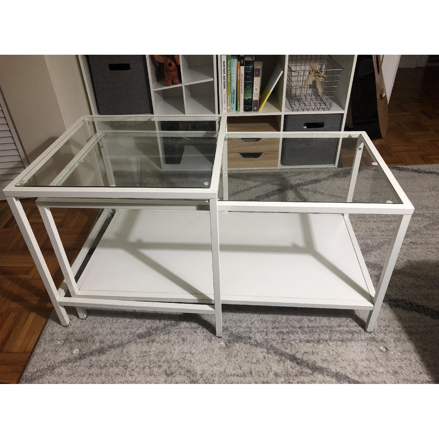 Ikea Vittsjo Glass Nesting Coffee Table AptDeco
