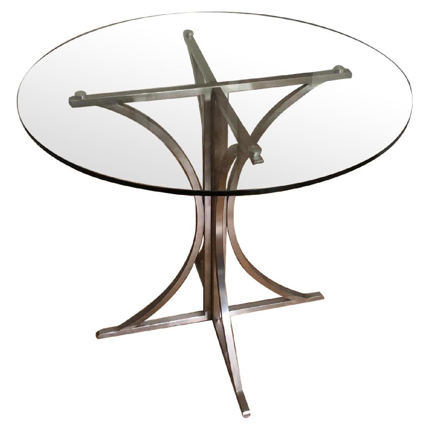 Glass Top Modern Dining Table - image-0