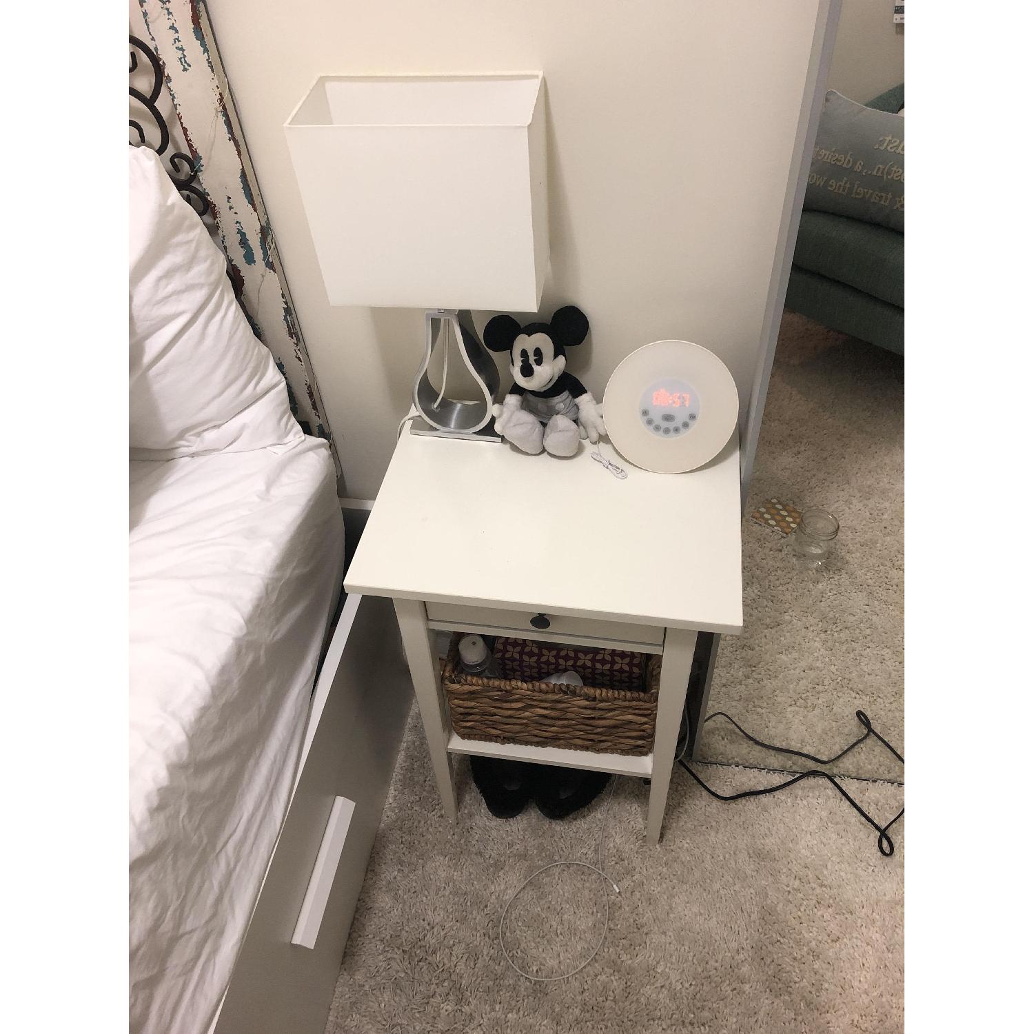 Ikea Hemnes White 1 Drawer Nightstand - AptDeco