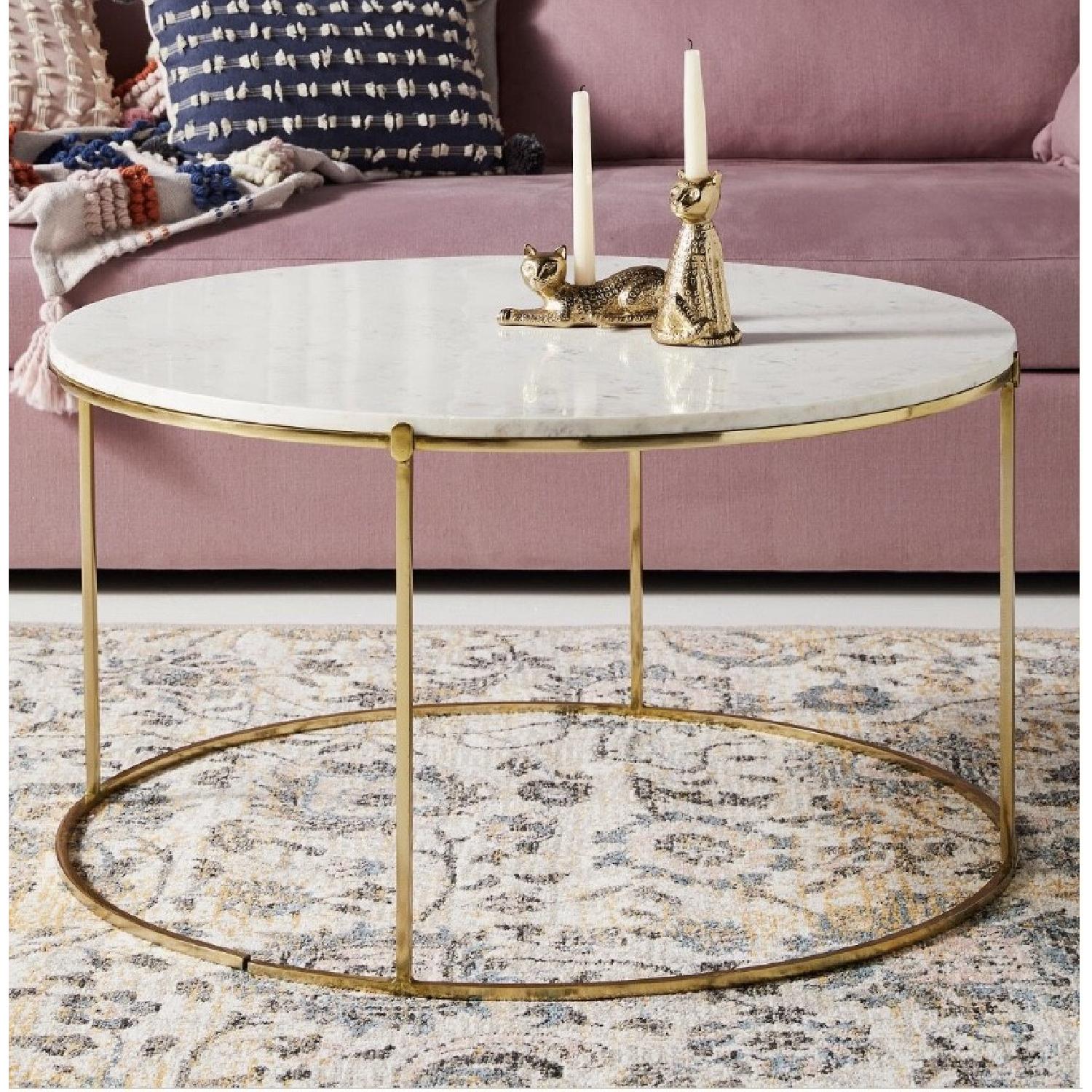 Anthropologie Leavenworth Marble Coffee Table - image-1