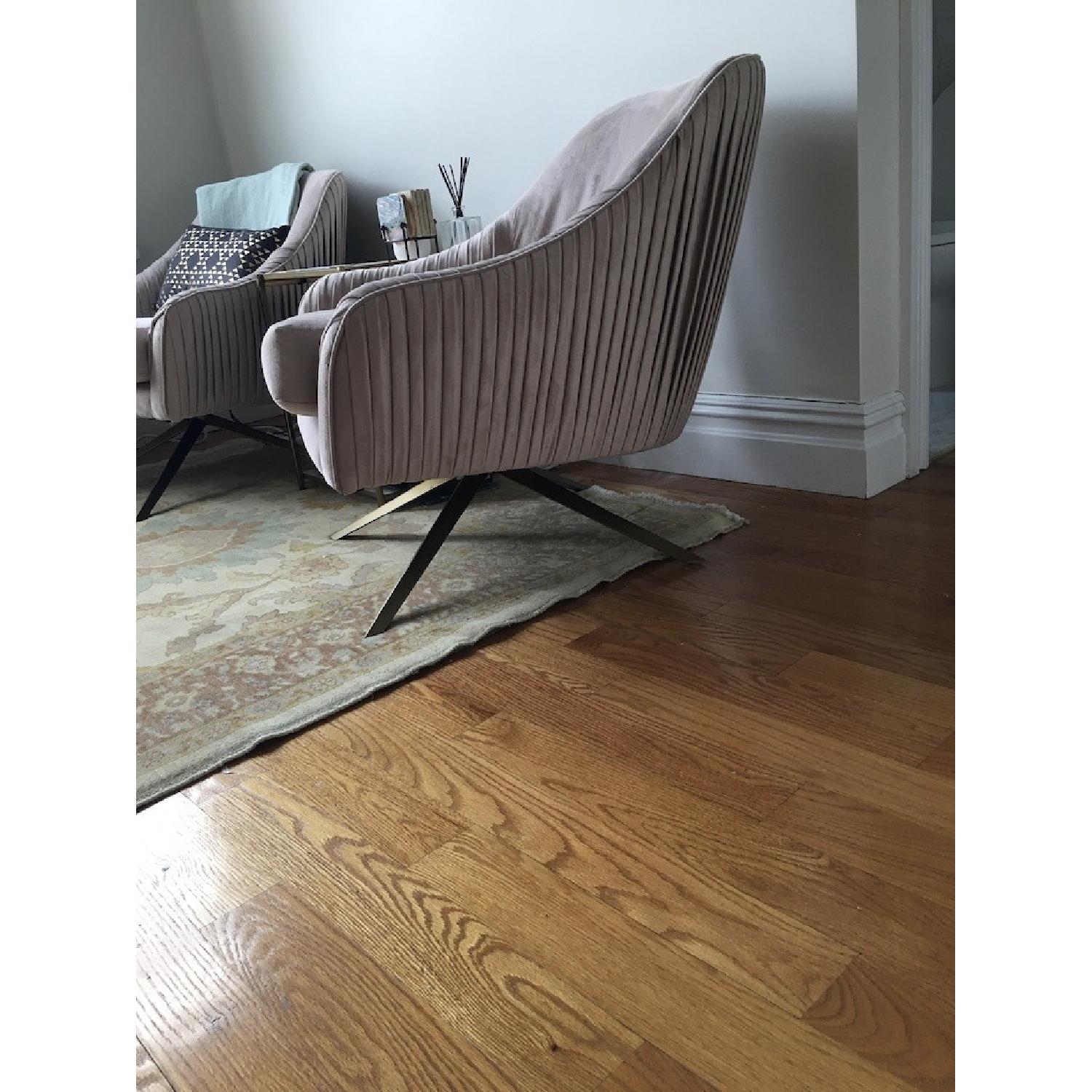 West Elm Swivel Chair in Dusty Rose - image-4