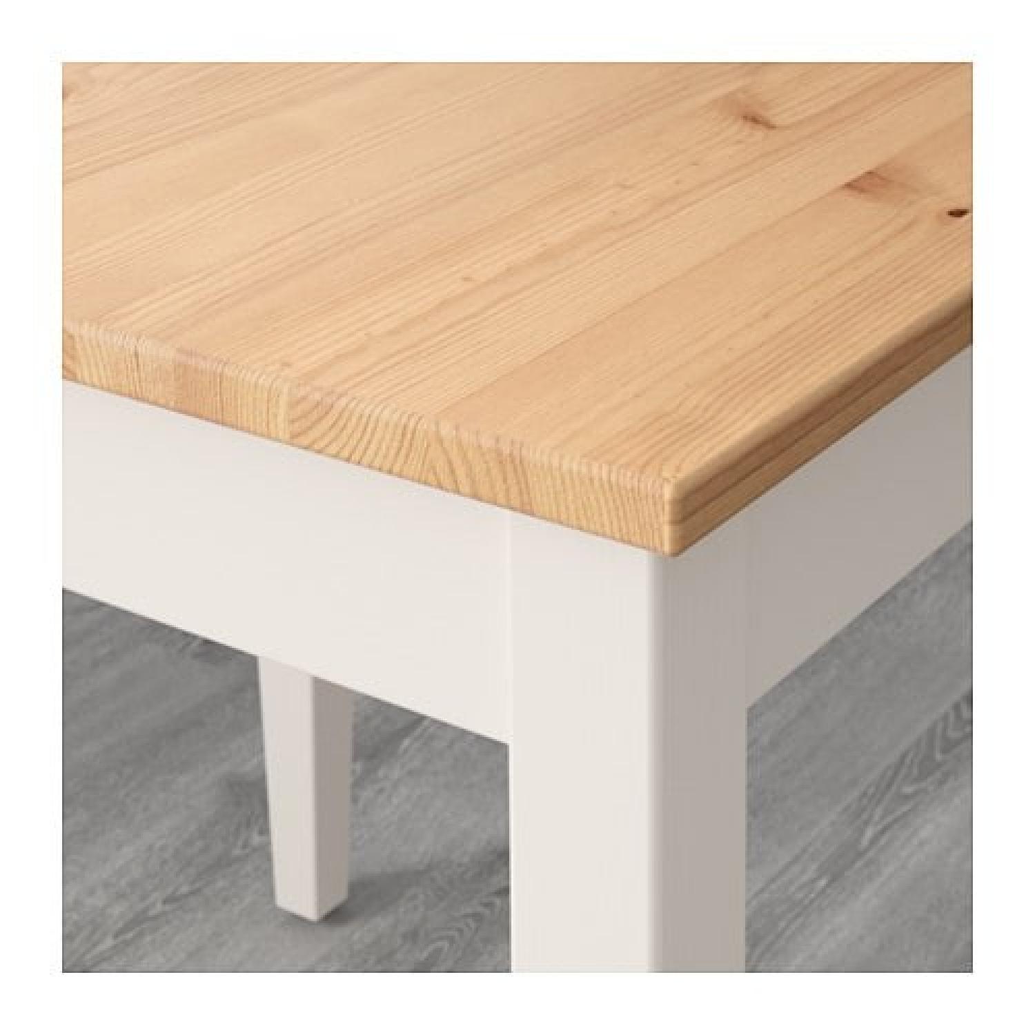 Ikea Lerhamn Table in Light Antique Stain/White Stain - AptDeco