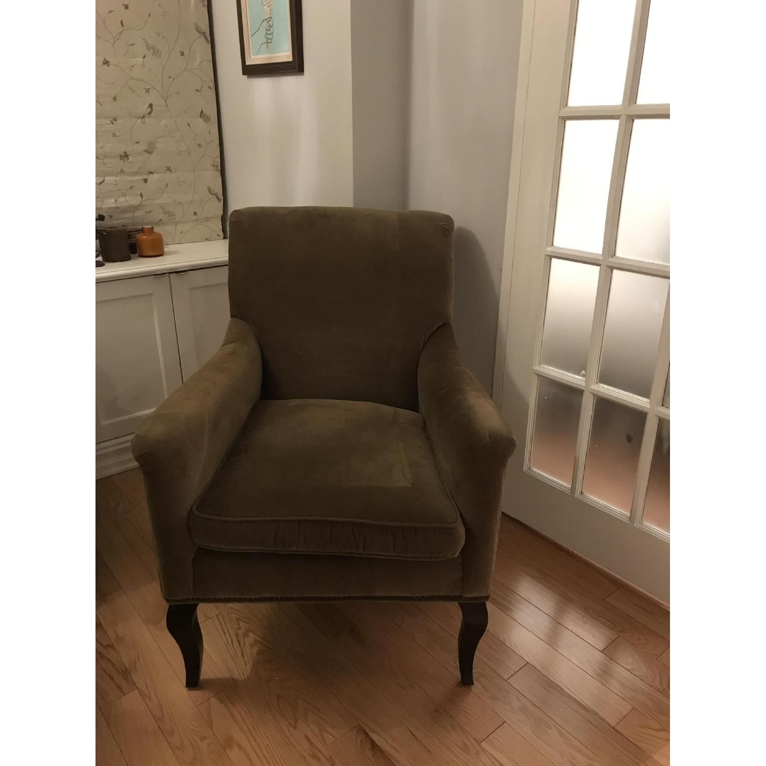 Crate and Barrel Savoir Velvet Upholstered Accent Chair - image-1