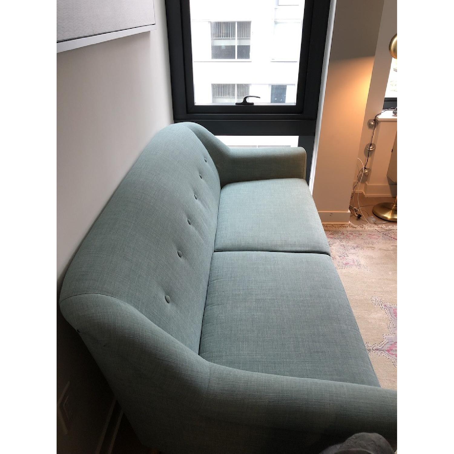 West Elm Finn Sofa in Heathered Weave Eucalyptus - image-3