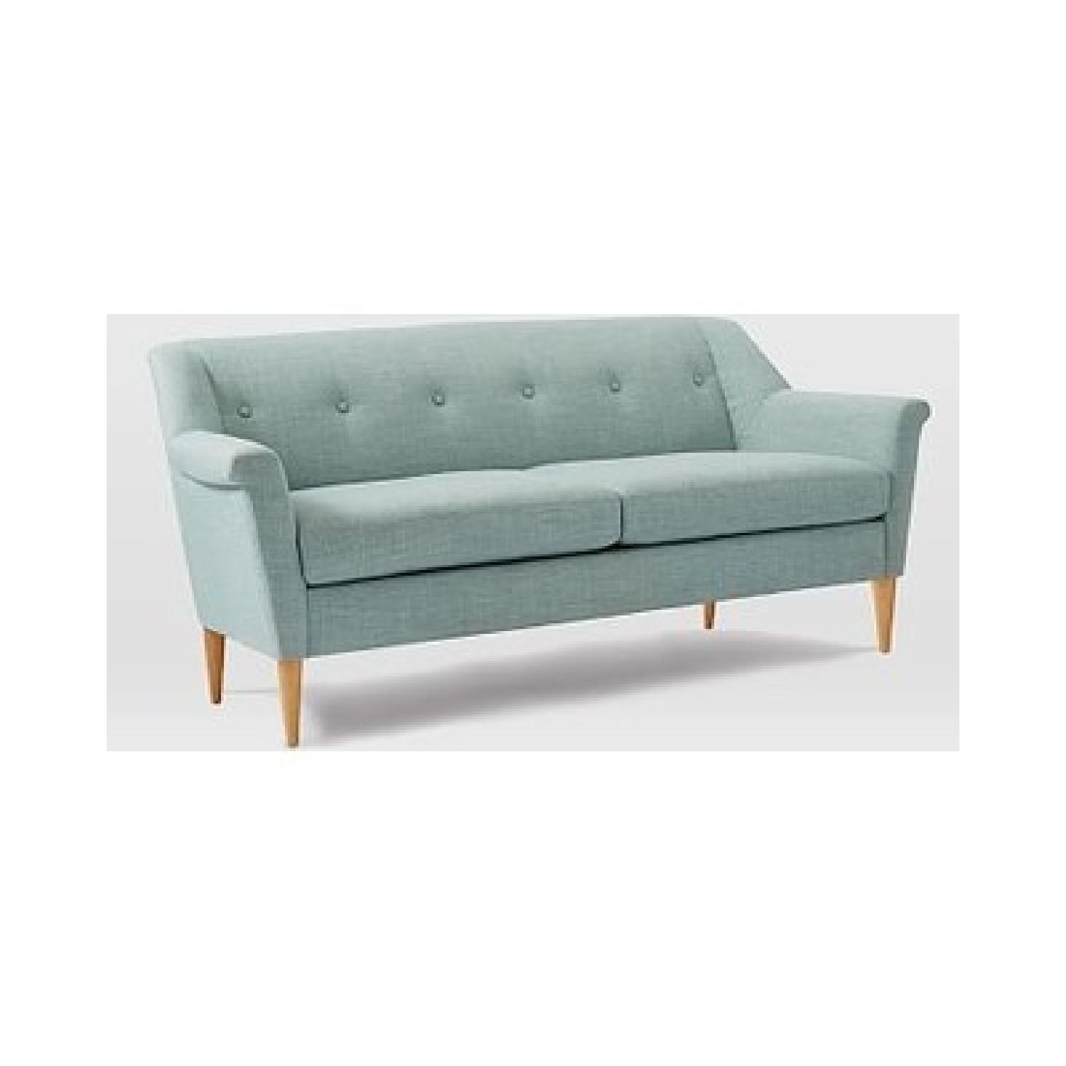 West Elm Finn Sofa in Heathered Weave Eucalyptus - image-4