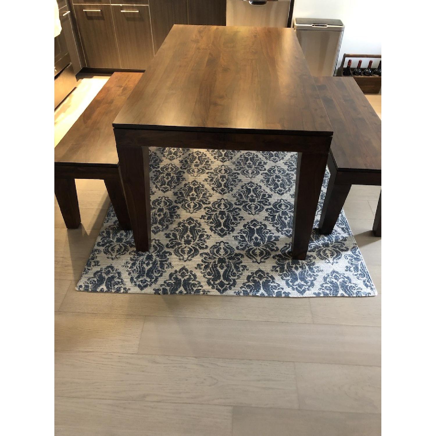 West Elm Carroll Farm Dining Table w/ 2 Carroll Benches - image-2