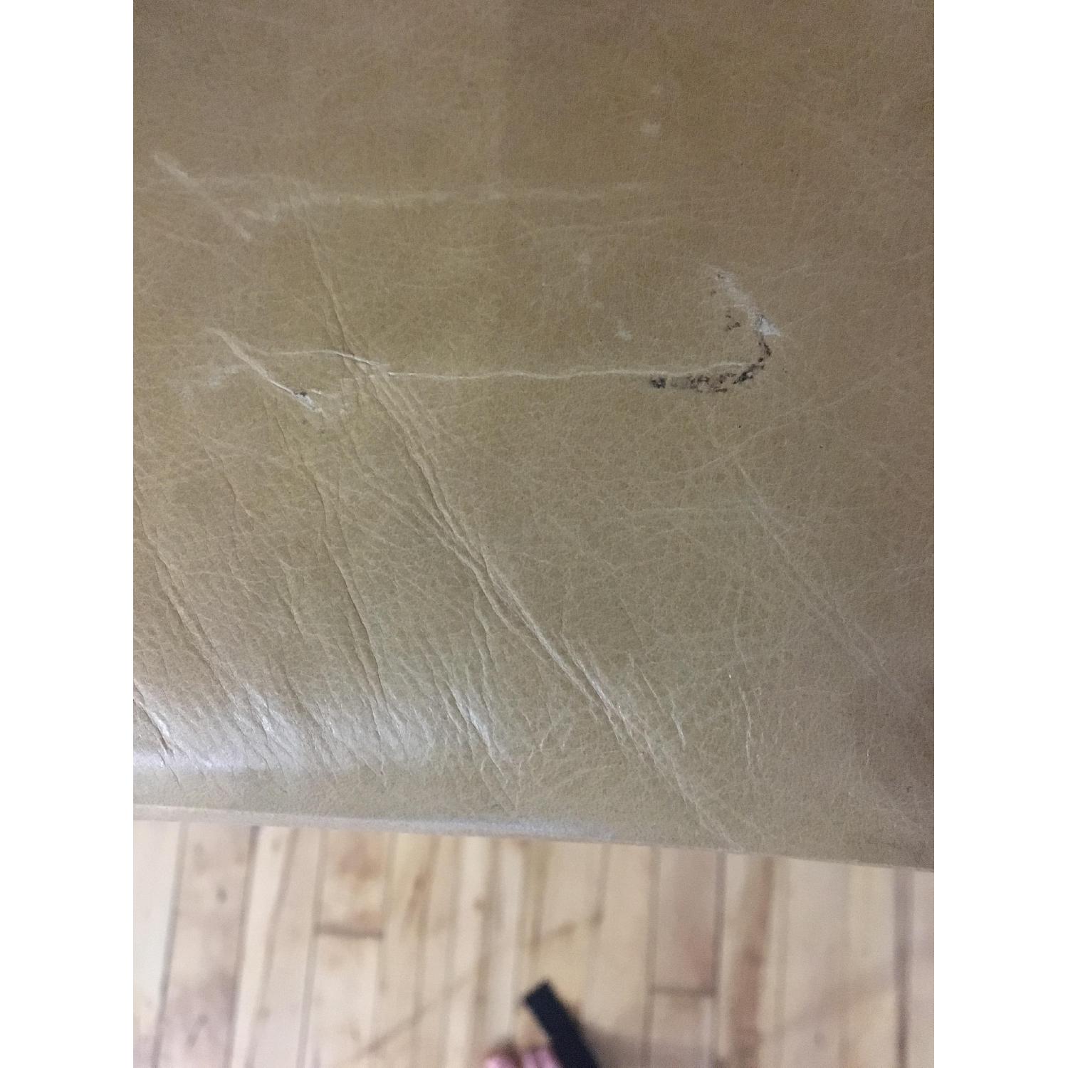 Beige Leather & Chrome Bar Stools - image-4