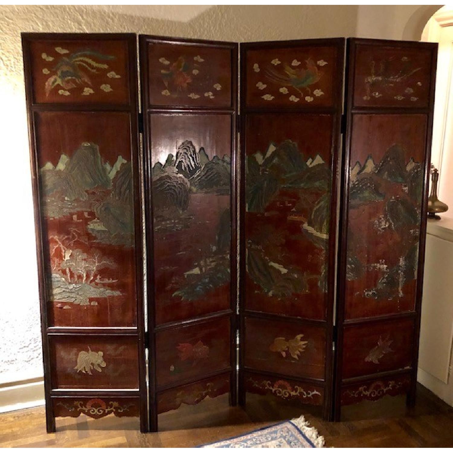 Antique Chinese Screen/Room Divider AptDeco