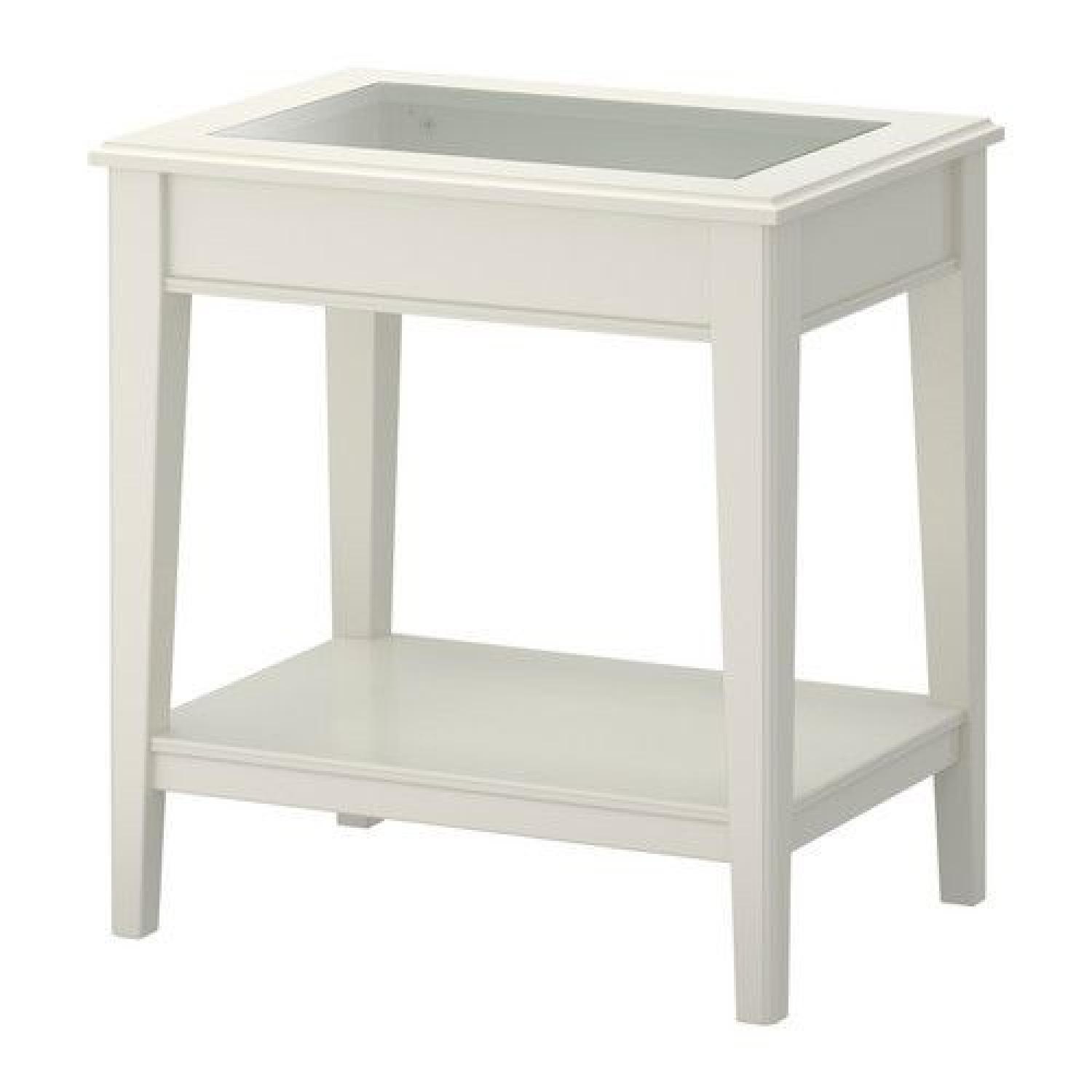 Ikea Liatorp Side Table w/ Glass Inlay - image-0