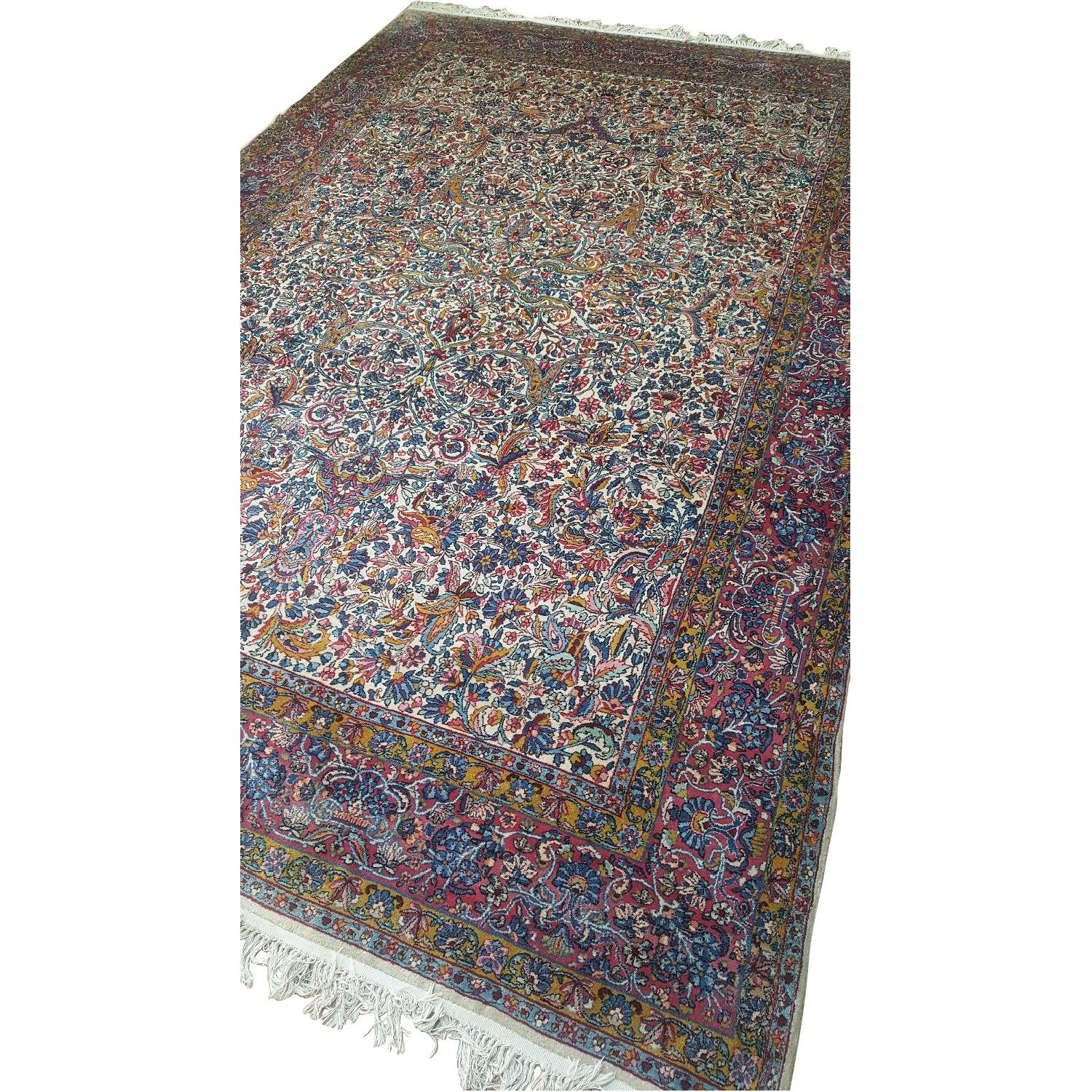 Vintage Lavar Kerman Persian Area Rug - image-0
