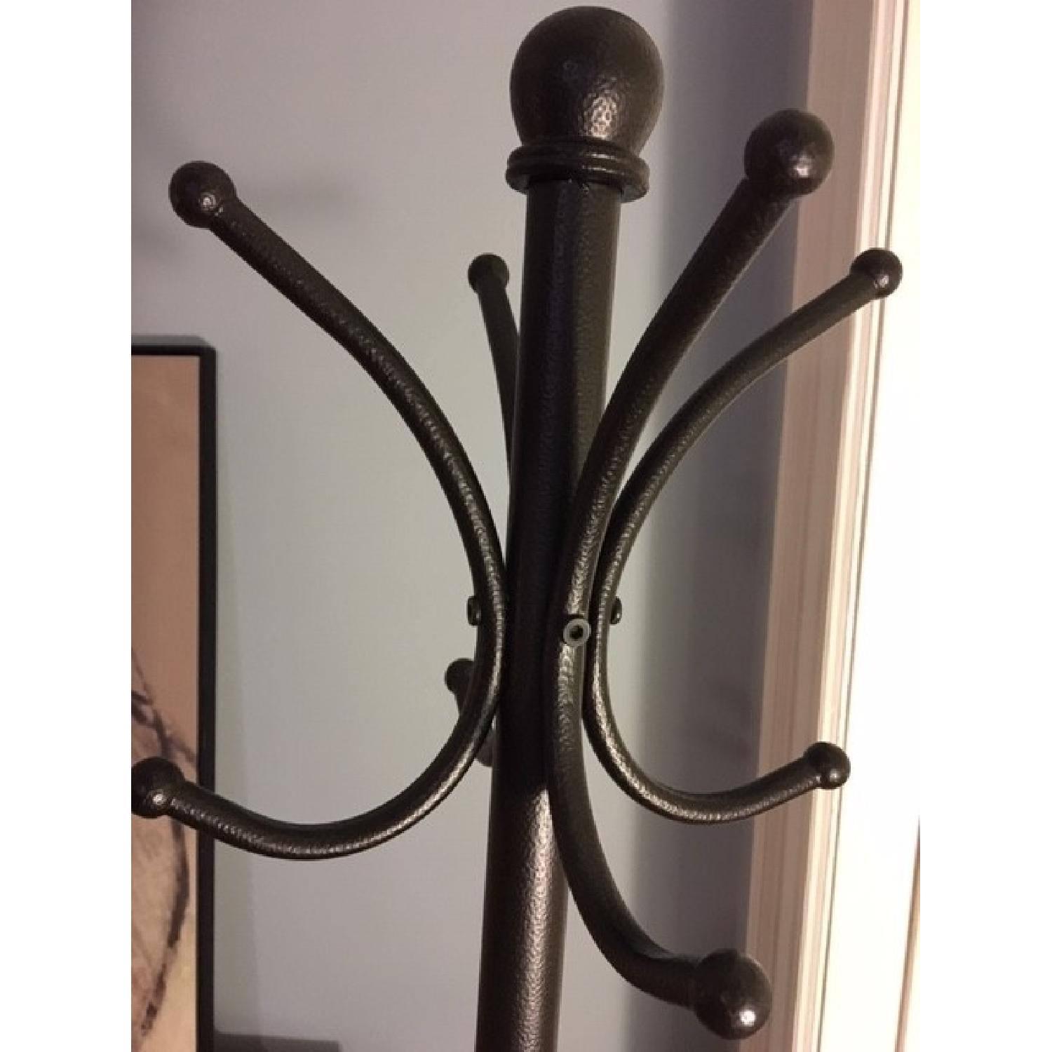 Black Metal Hall Tree w/ Umbrella Stand - image-3