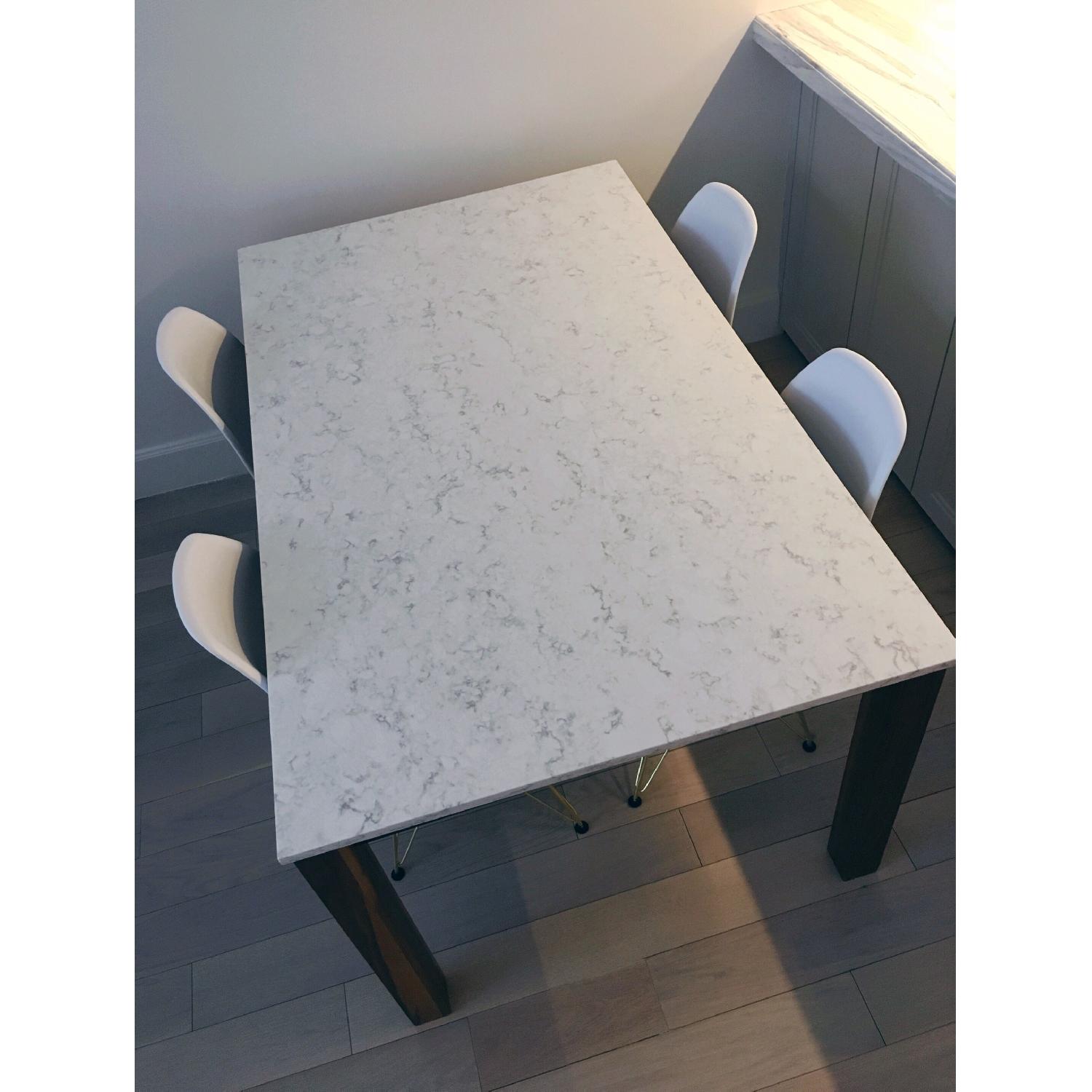 Room & Board Linden Dining Table w/ Marbled White Top - image-2