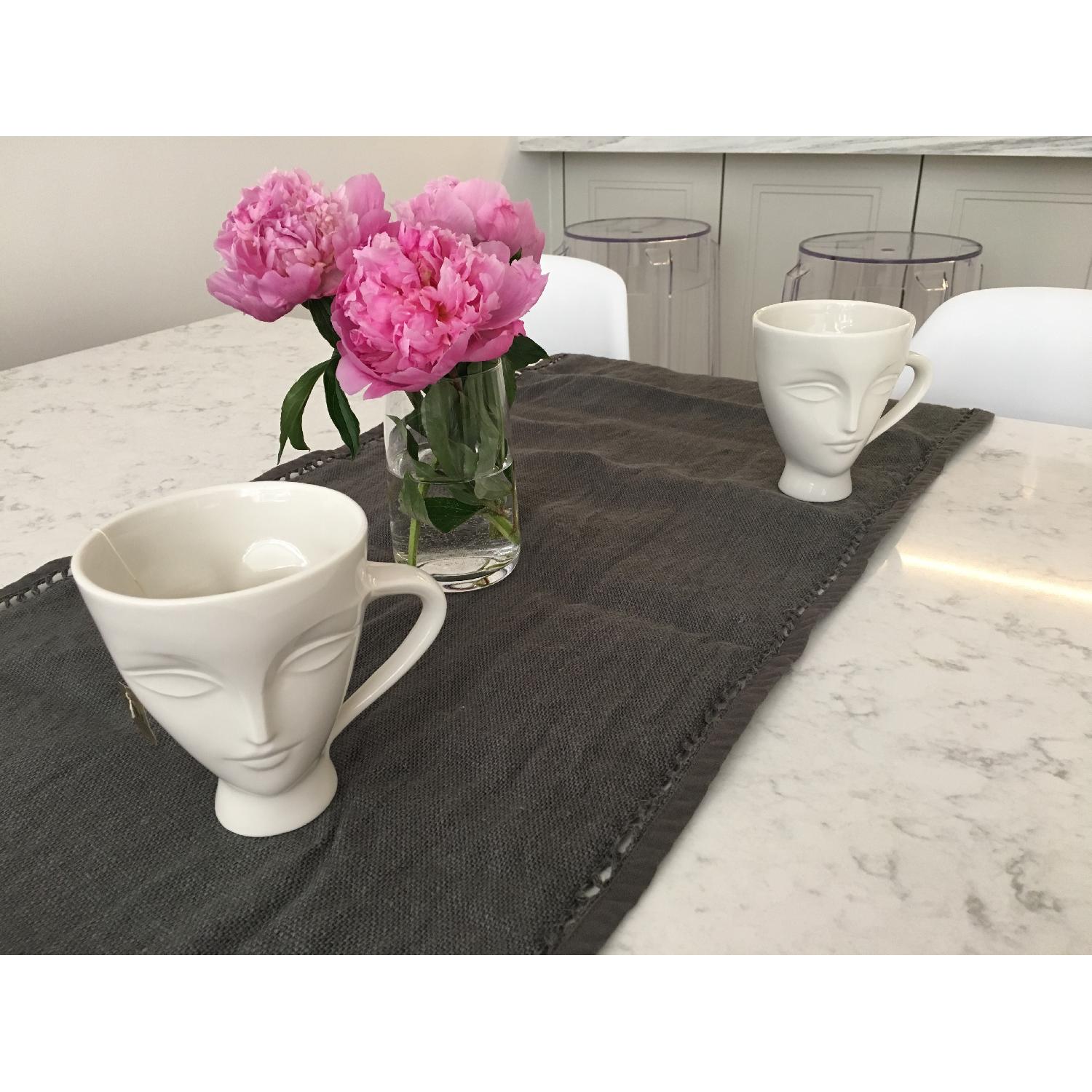 Room & Board Linden Dining Table w/ Marbled White Top - image-4