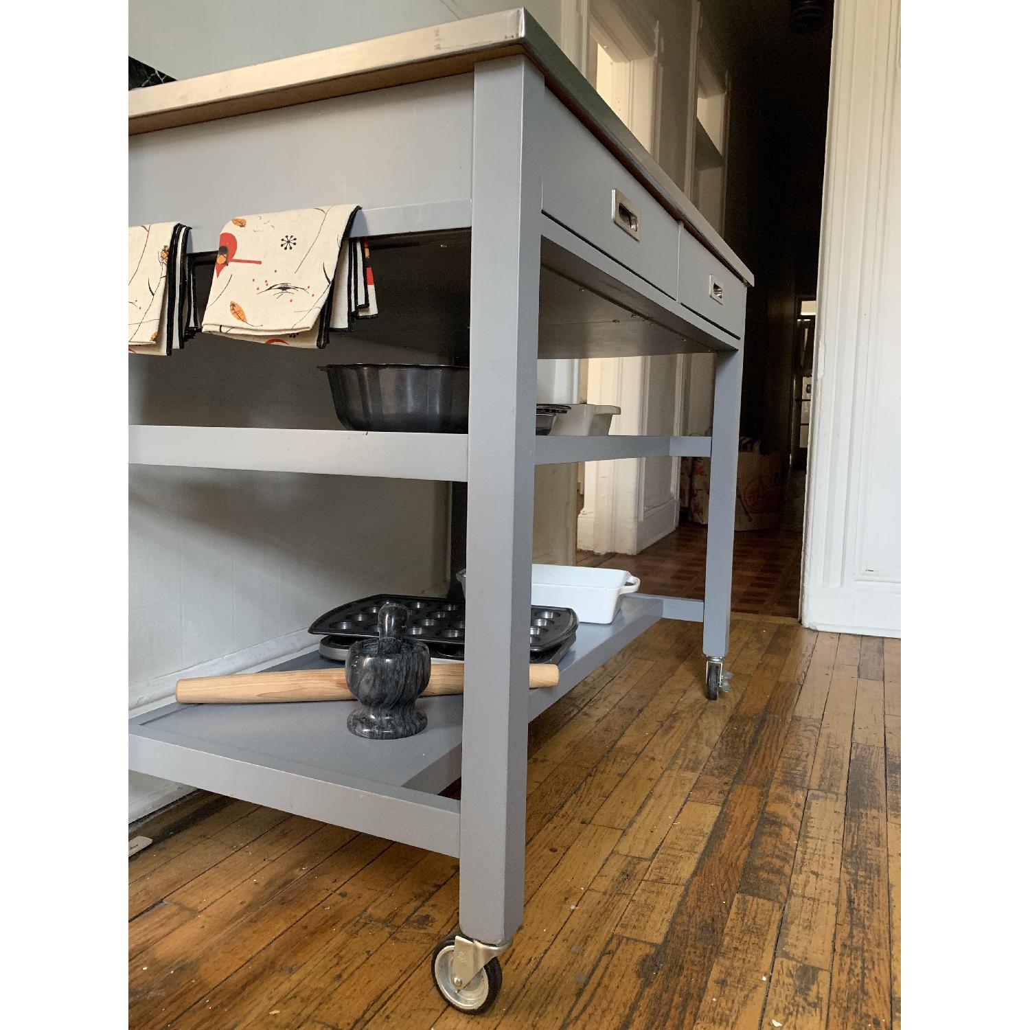 Crate & Barrel Sheridan Grey Kitchen Island - image-1