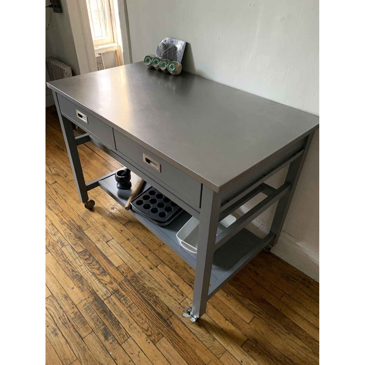 Crate & Barrel Sheridan Grey Kitchen Island - image-2