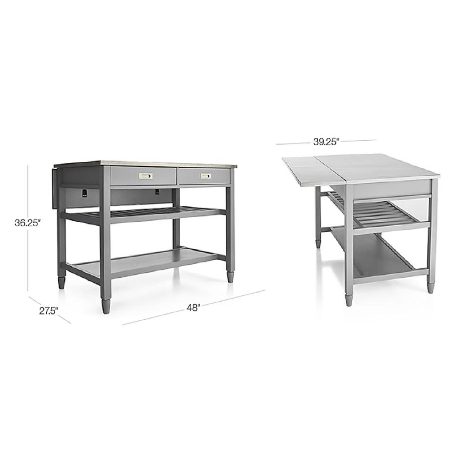 Crate & Barrel Sheridan Grey Kitchen Island - image-4