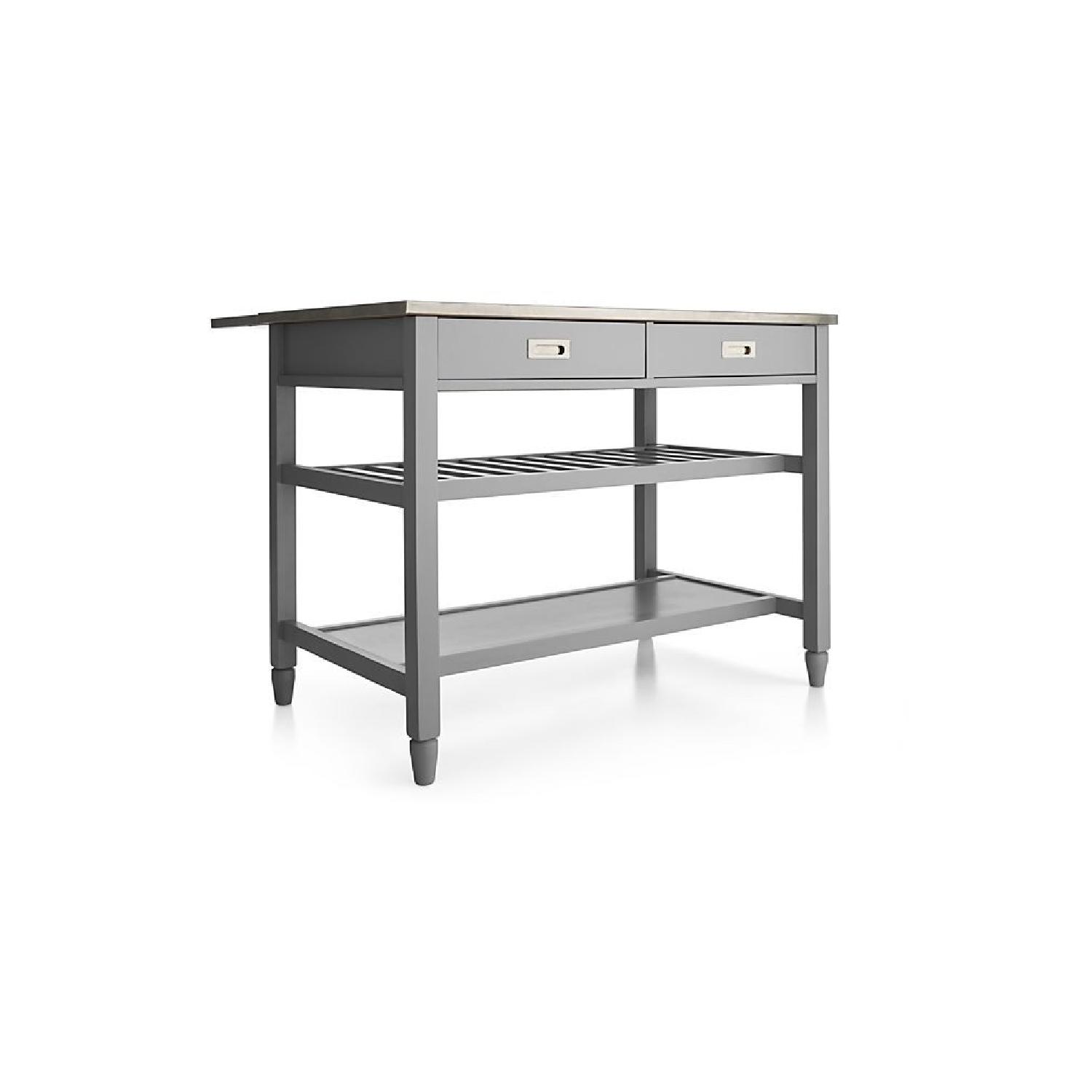 Crate & Barrel Sheridan Grey Kitchen Island - image-0