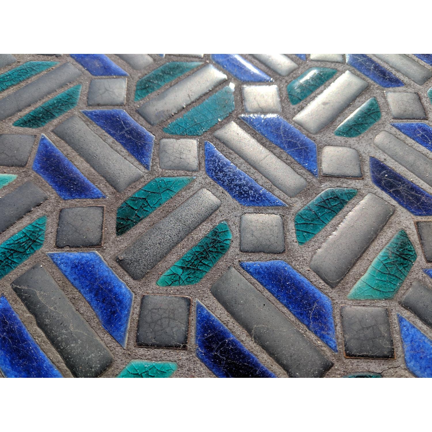 West Elm Mosaic Tiled Outdoor Bistro Table - image-3