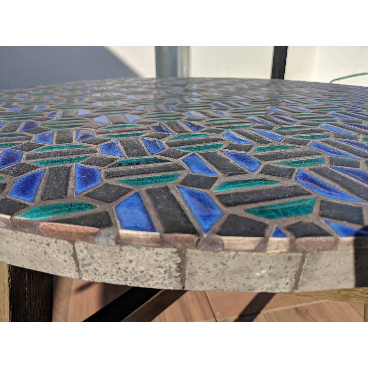 West Elm Mosaic Tiled Outdoor Bistro Table - image-4