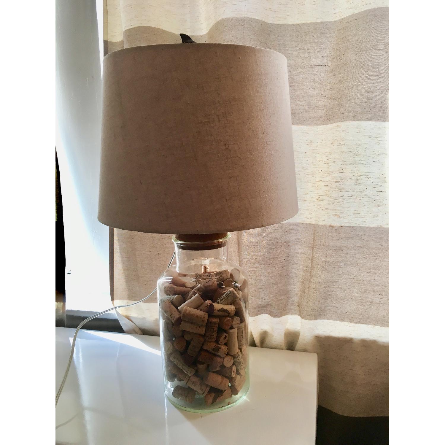 Cork Bottle Lamp w/ Wine Corks - image-2