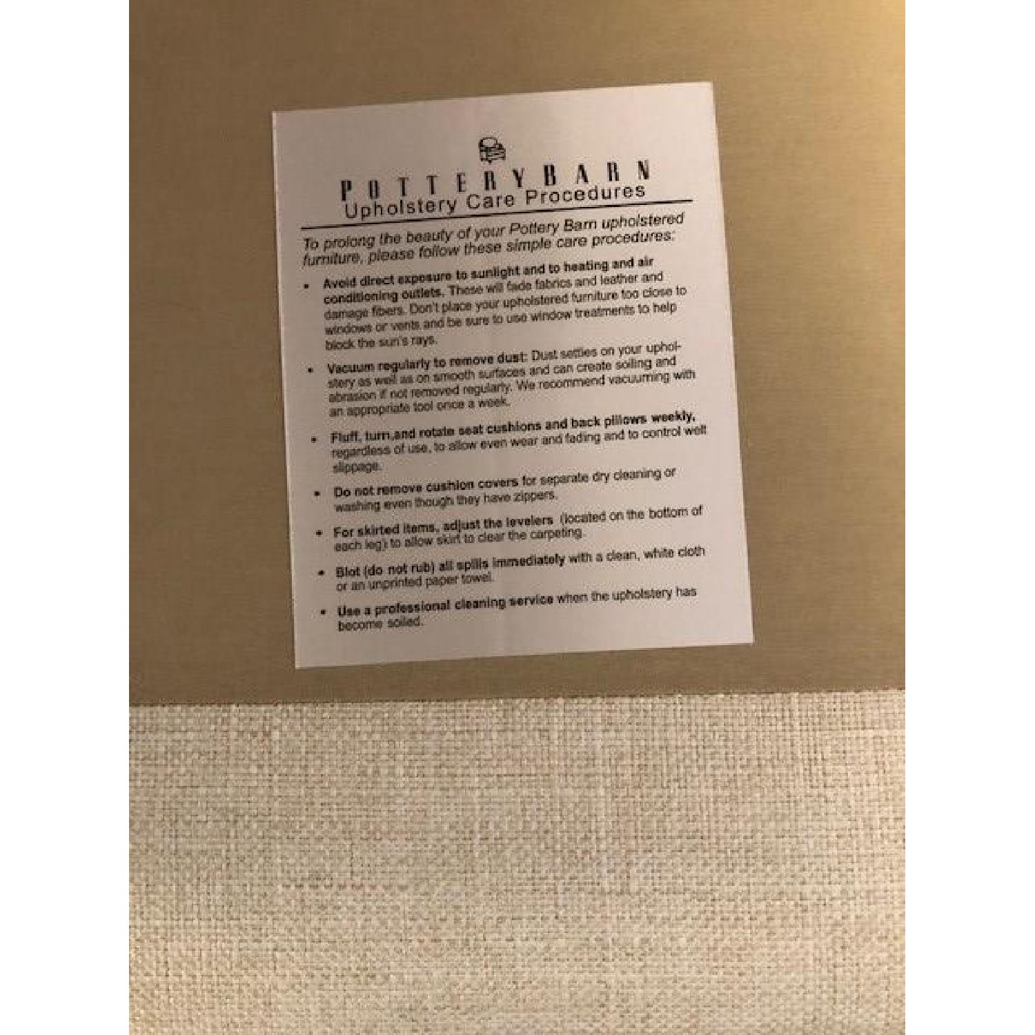 Pottery Barn Ivory Upholstered Two Seater Sofa - image-6