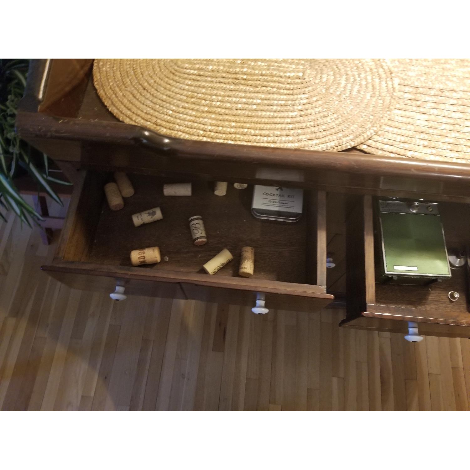 Dark Brown Wood Dry Sink/Bar - image-4