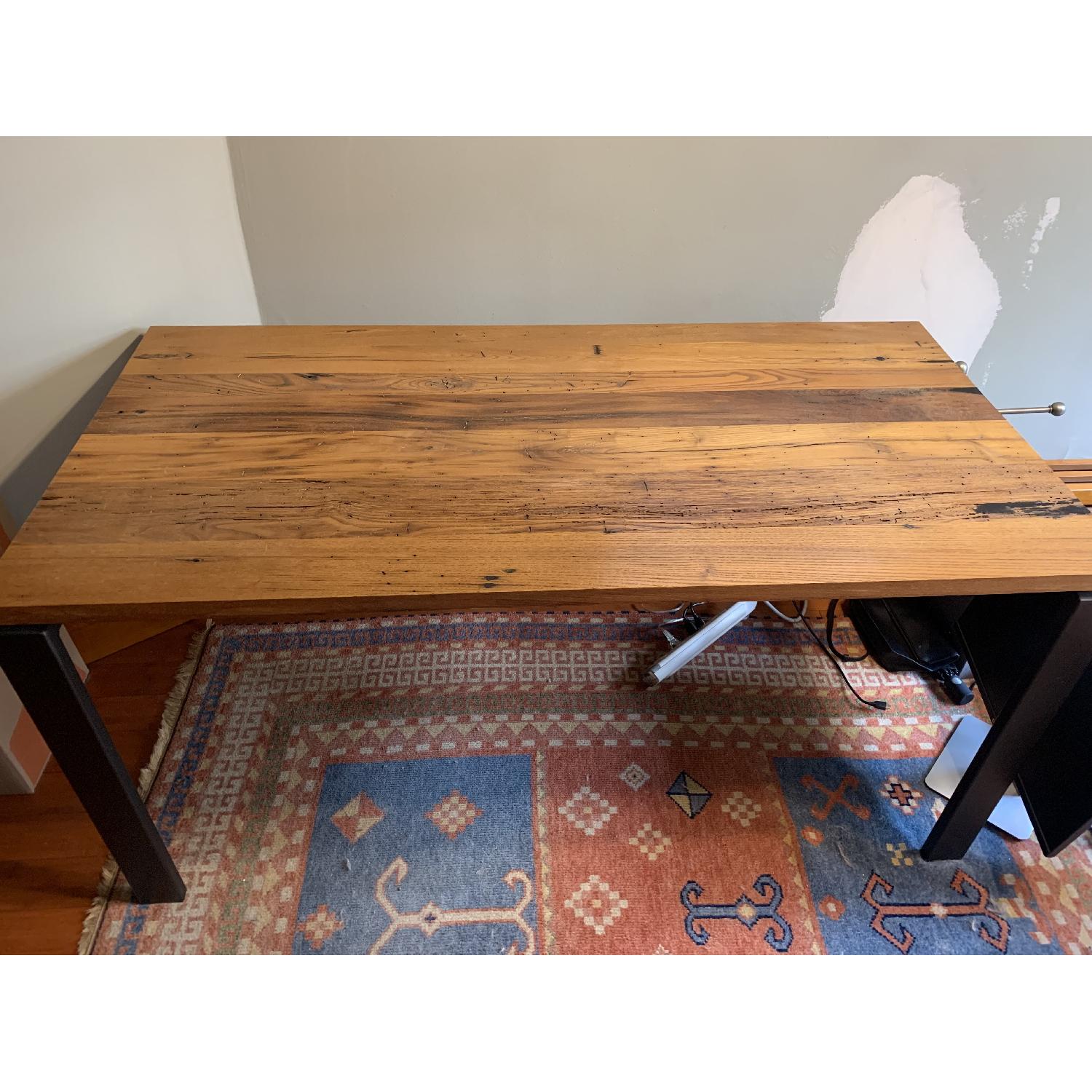 Room & Board Reclaimed Chestnut Top Table w/ Natural Steel - image-3