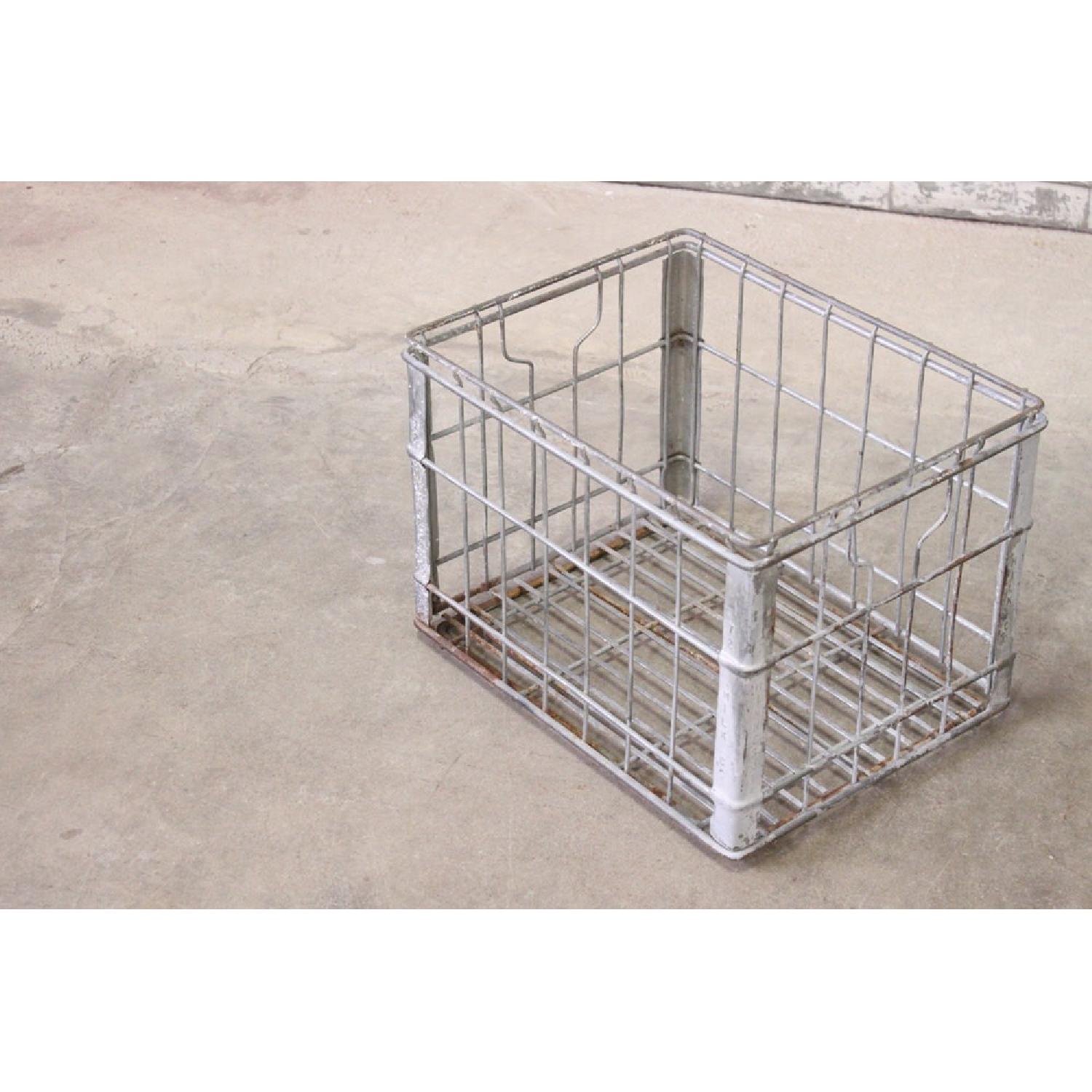Vintage Metal Milk Crate - image-2