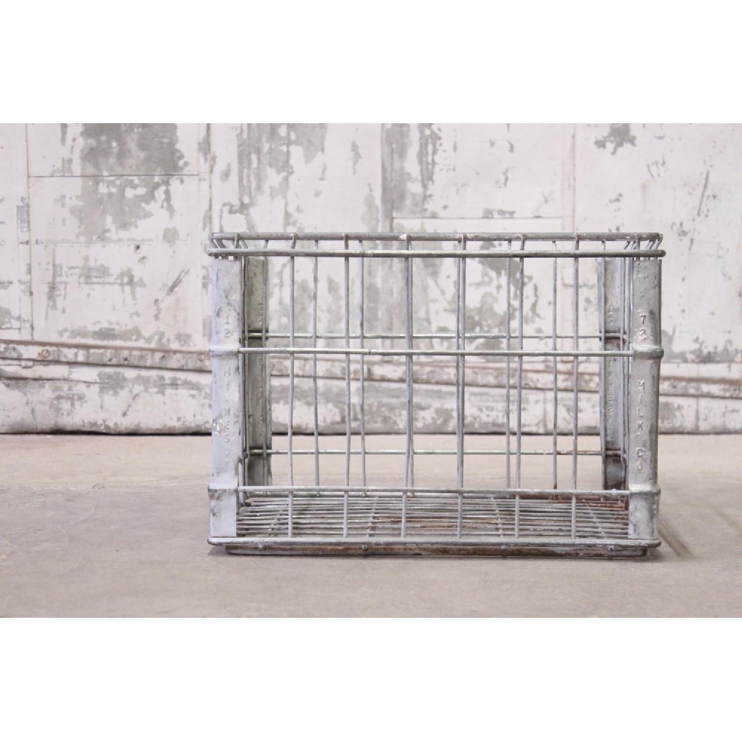 Vintage Metal Milk Crate - image-3
