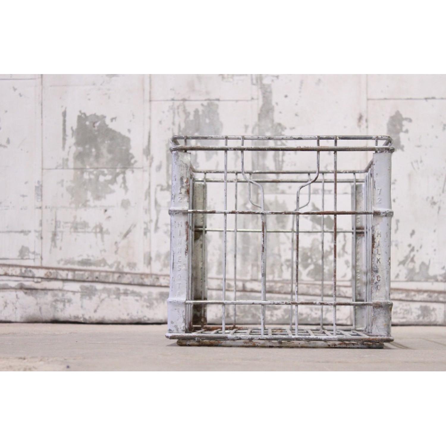 Vintage Metal Milk Crate - image-4